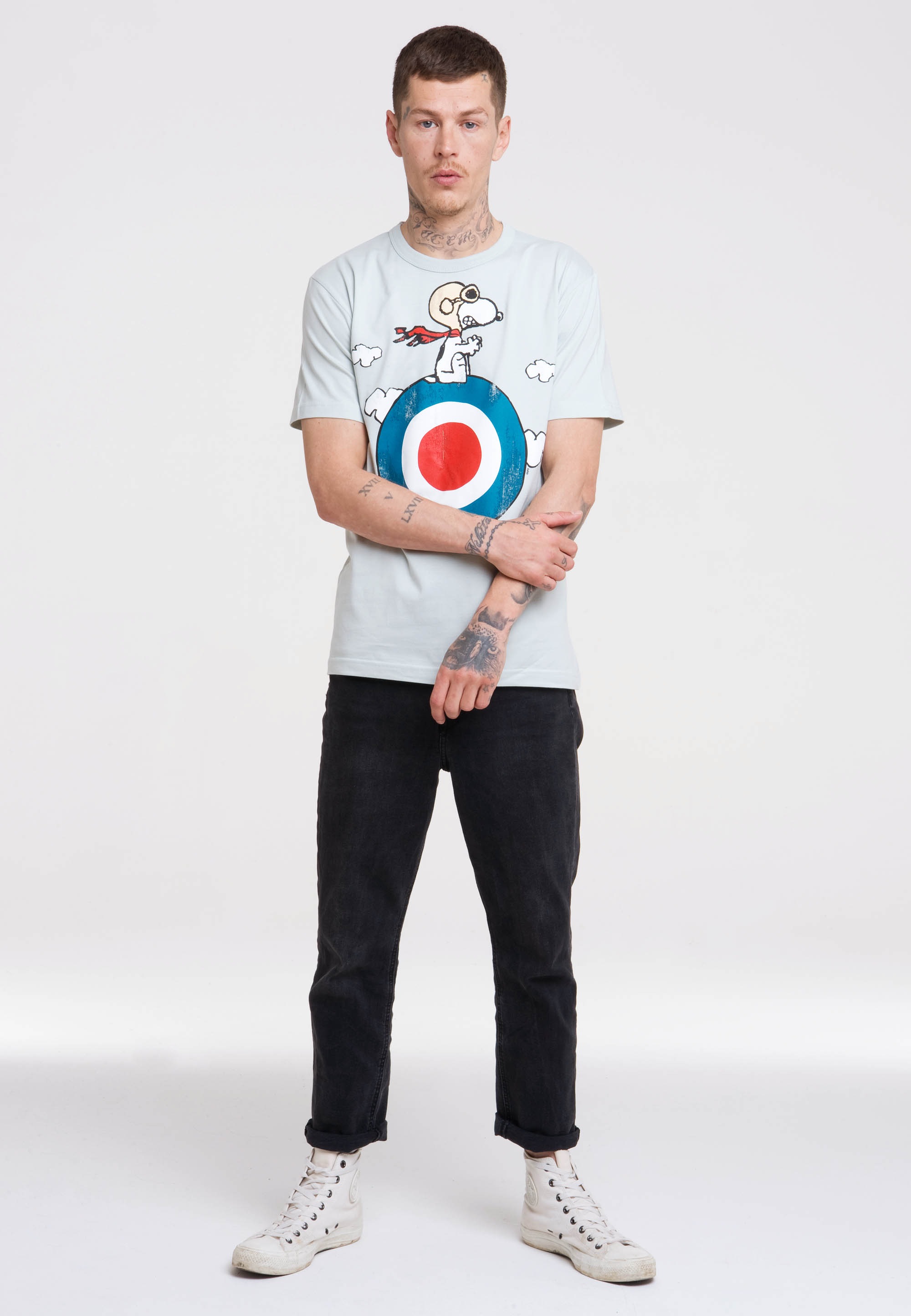 LOGOSHIRT T-Shirt »Peanuts - Snoopy Pilot«, mit lizenziertem Print