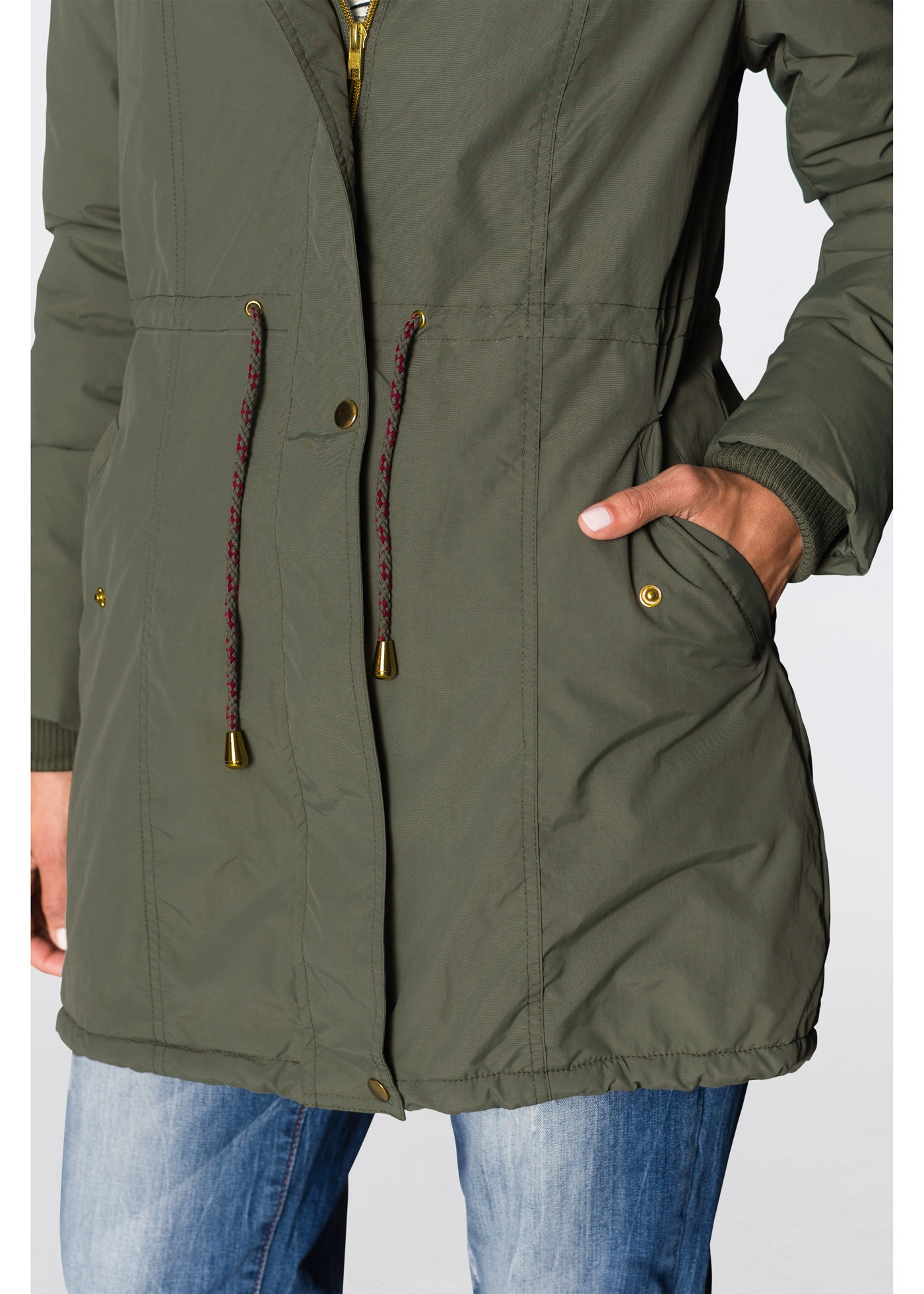 Thumbnail - bonprix Parka mit Kapuze modischer Stil, mit Teddy-Fleece, mit Kapuze, lockere Passform