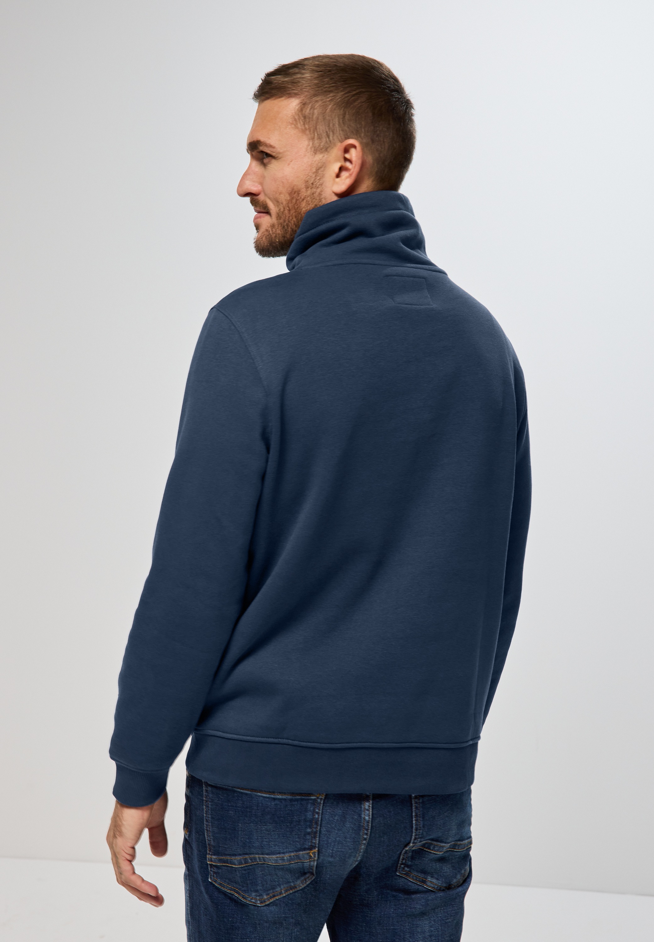 STREET ONE MEN Sweatshirt, mit Stehkragen