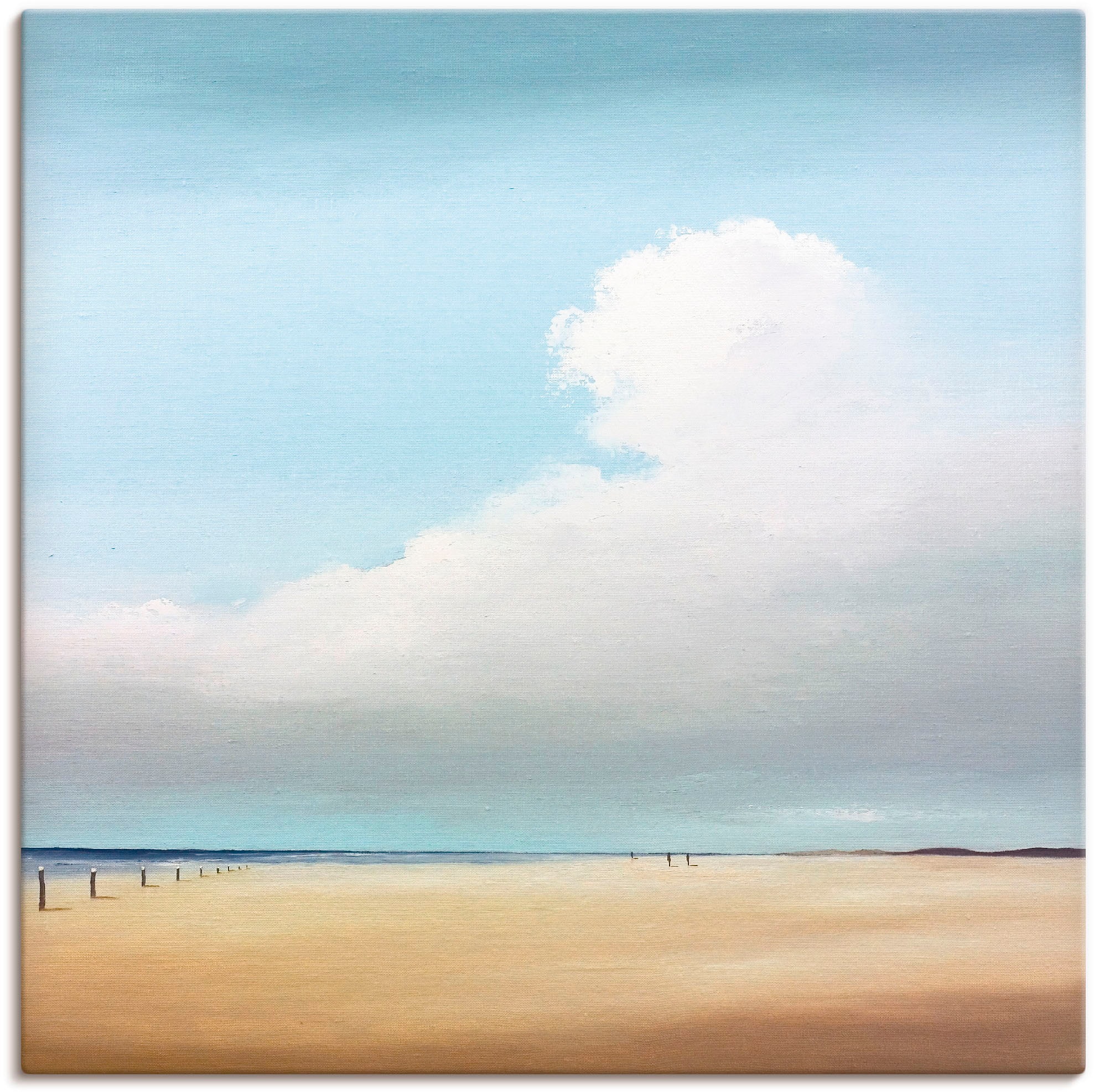 Artland Leinwandbild "Spaziergang I", Strand, (1 St.), auf Keilrahmen gespa günstig online kaufen