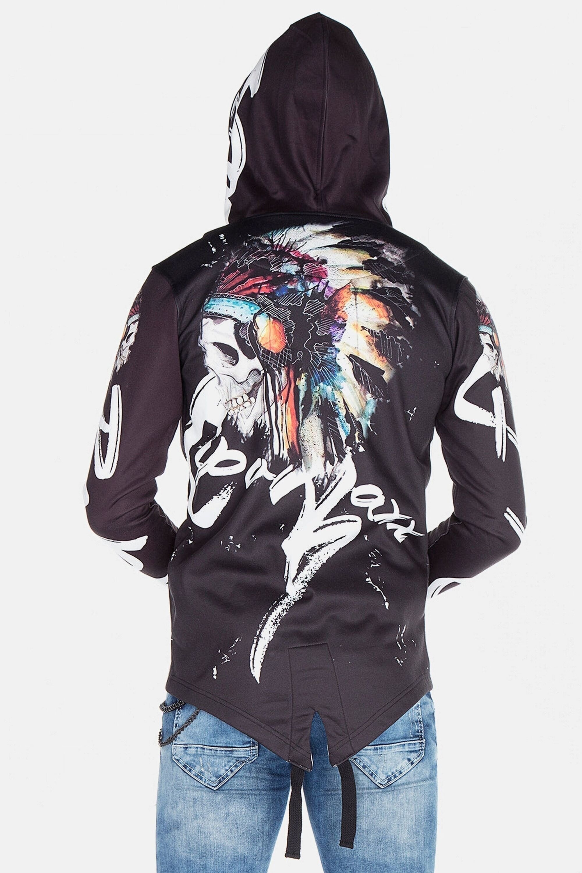Cipo & Baxx Sweatjacke »Sweatshirts« 1 mit indigenem Allover-Print, CL-263