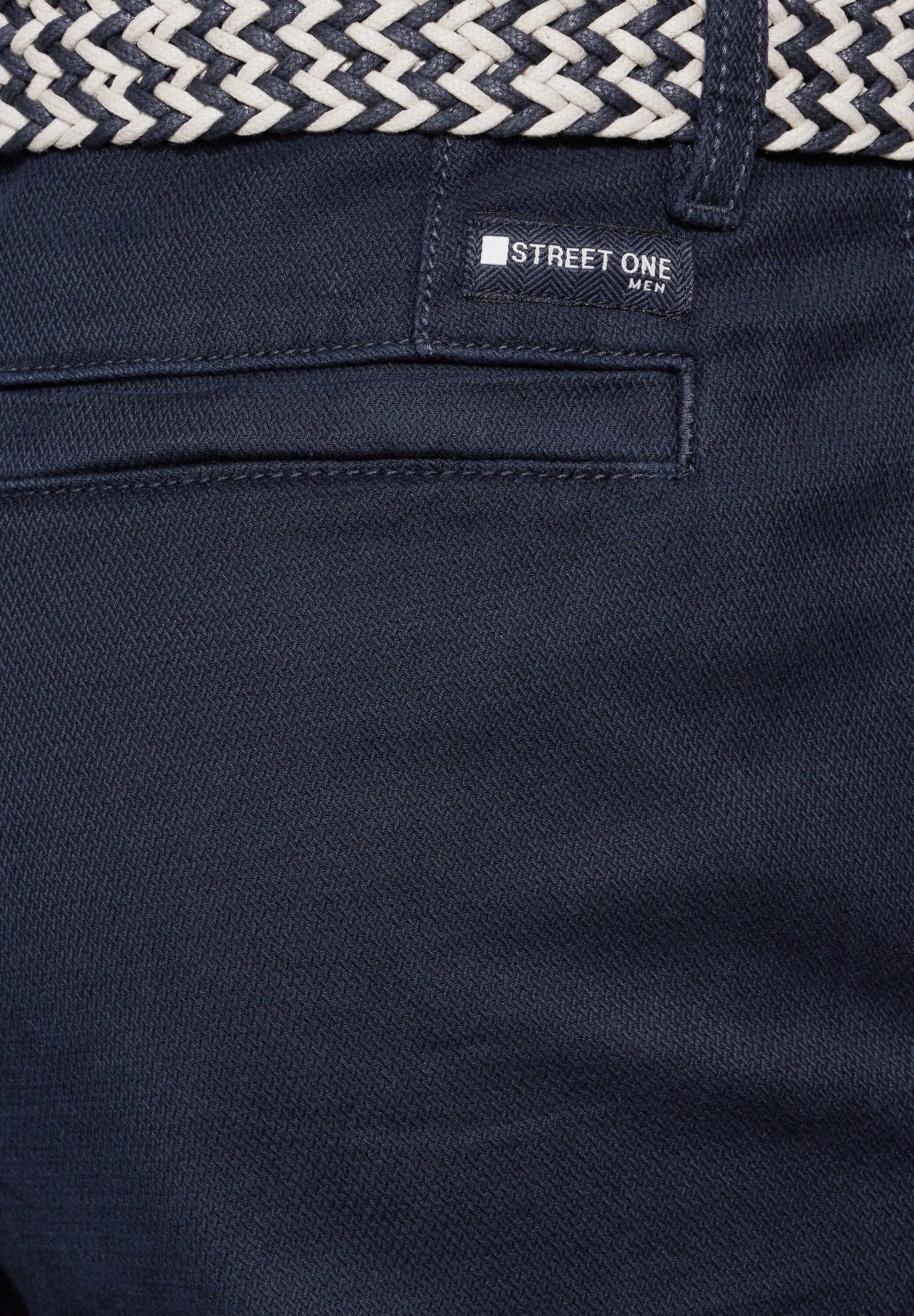 STREET ONE MEN Chinohose, softer Materialmix