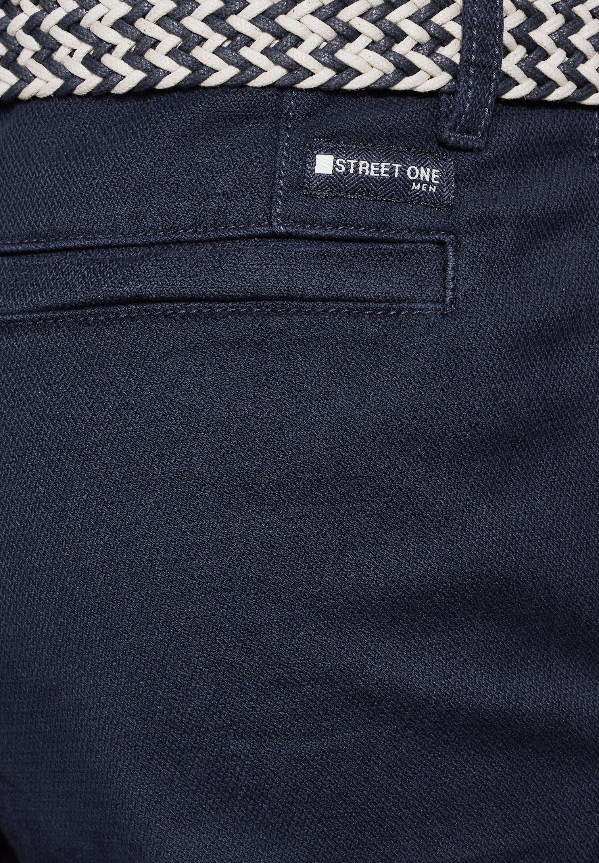 STREET ONE MEN Chinohose, softer Materialmix