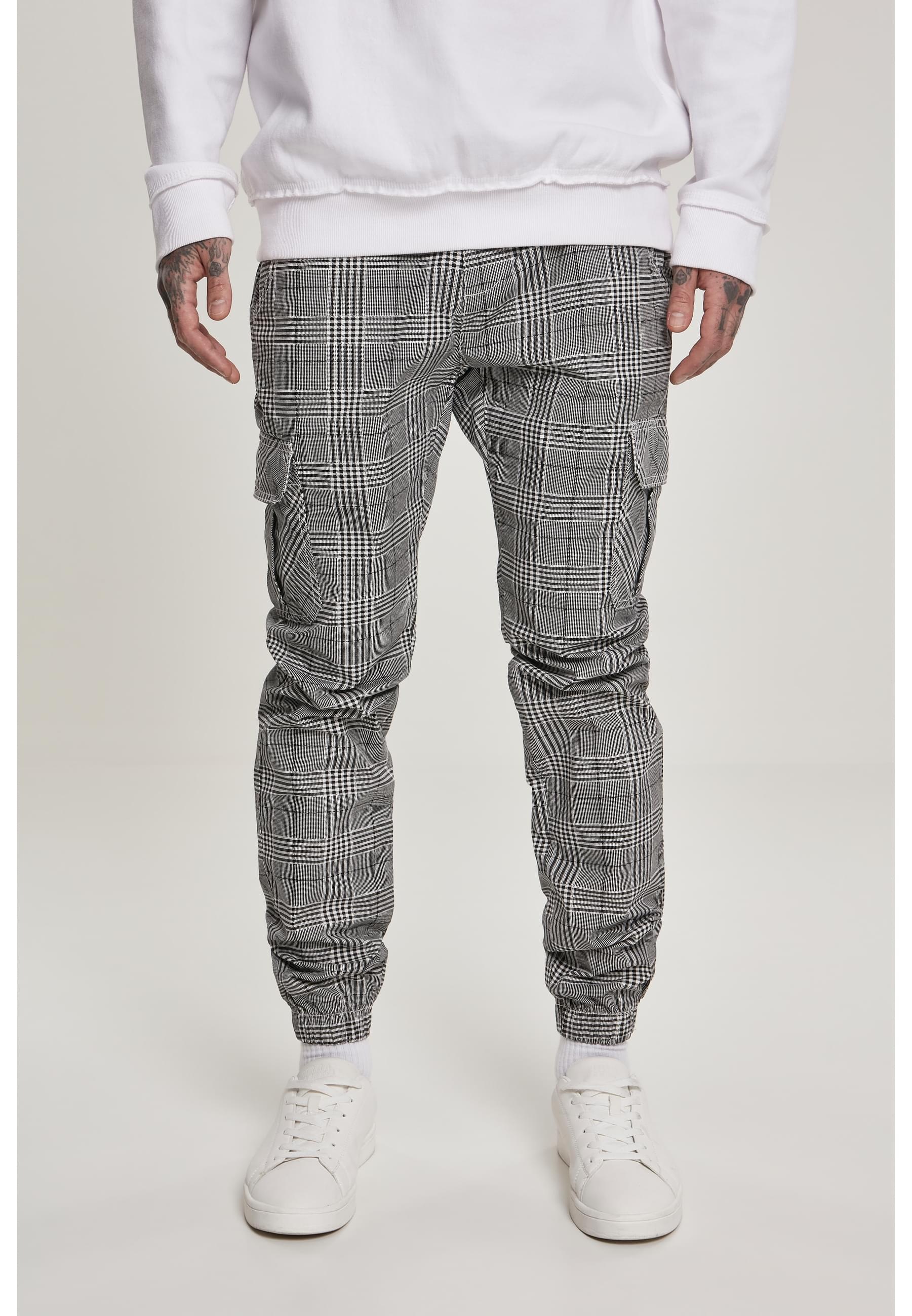 URBAN CLASSICS Cargohose »Urban Classics Herren AOP Glencheck Cargo Jog Pants«, (1 tlg.)