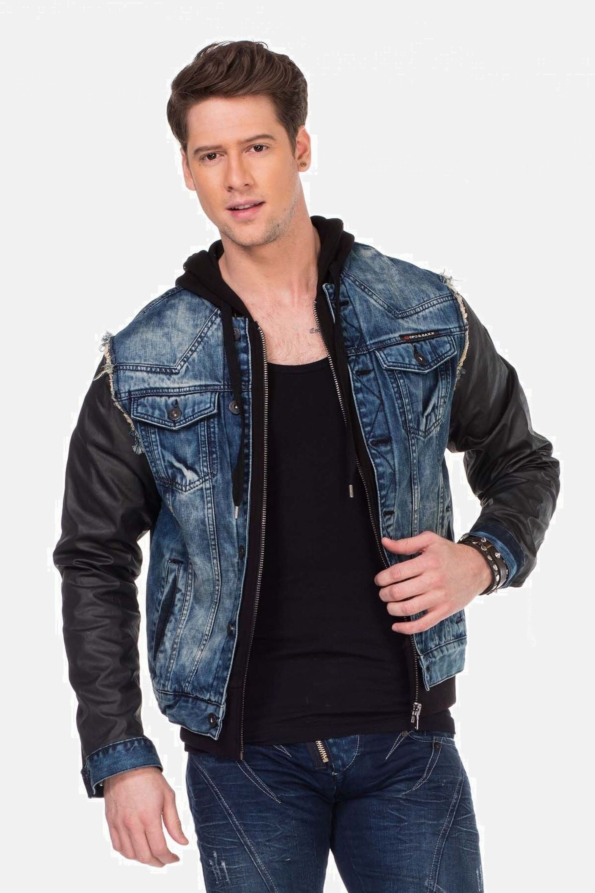 Cipo & Baxx Jeansjacke "Jacke", ohne Kapuze