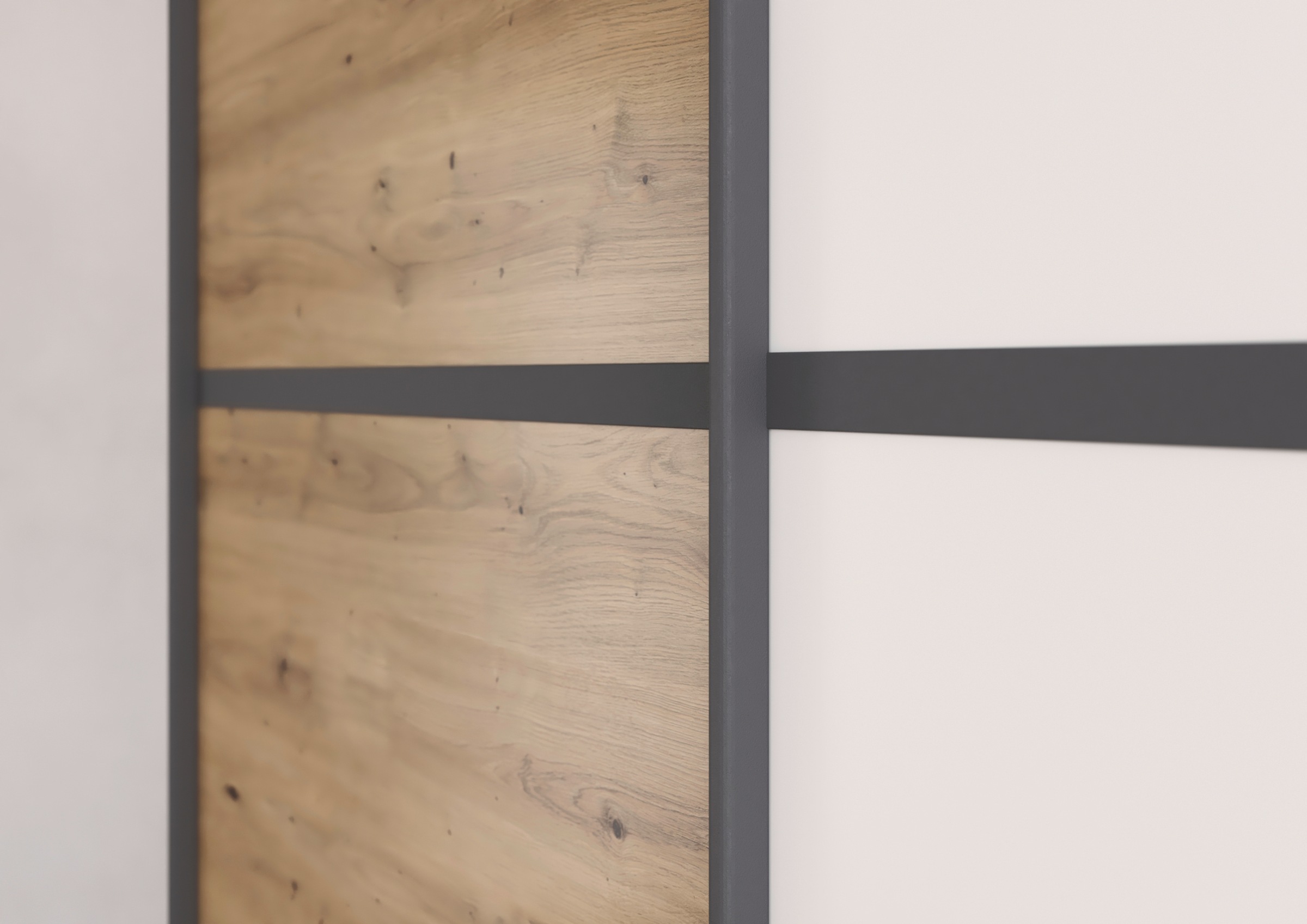 rauch Kleiderschrank »Schwebetürenschrank OTTO´s Choice Garderobe Schrank TOP ANGEBOT Avola«, (in 3 verschiedenen Ausstattungen BASIC/CLASSIC/PREMIUM inkl. Spiegel), mit eleganten Zierleisten in Chrom, Schwarz oder Weiß MADE IN GERMANY