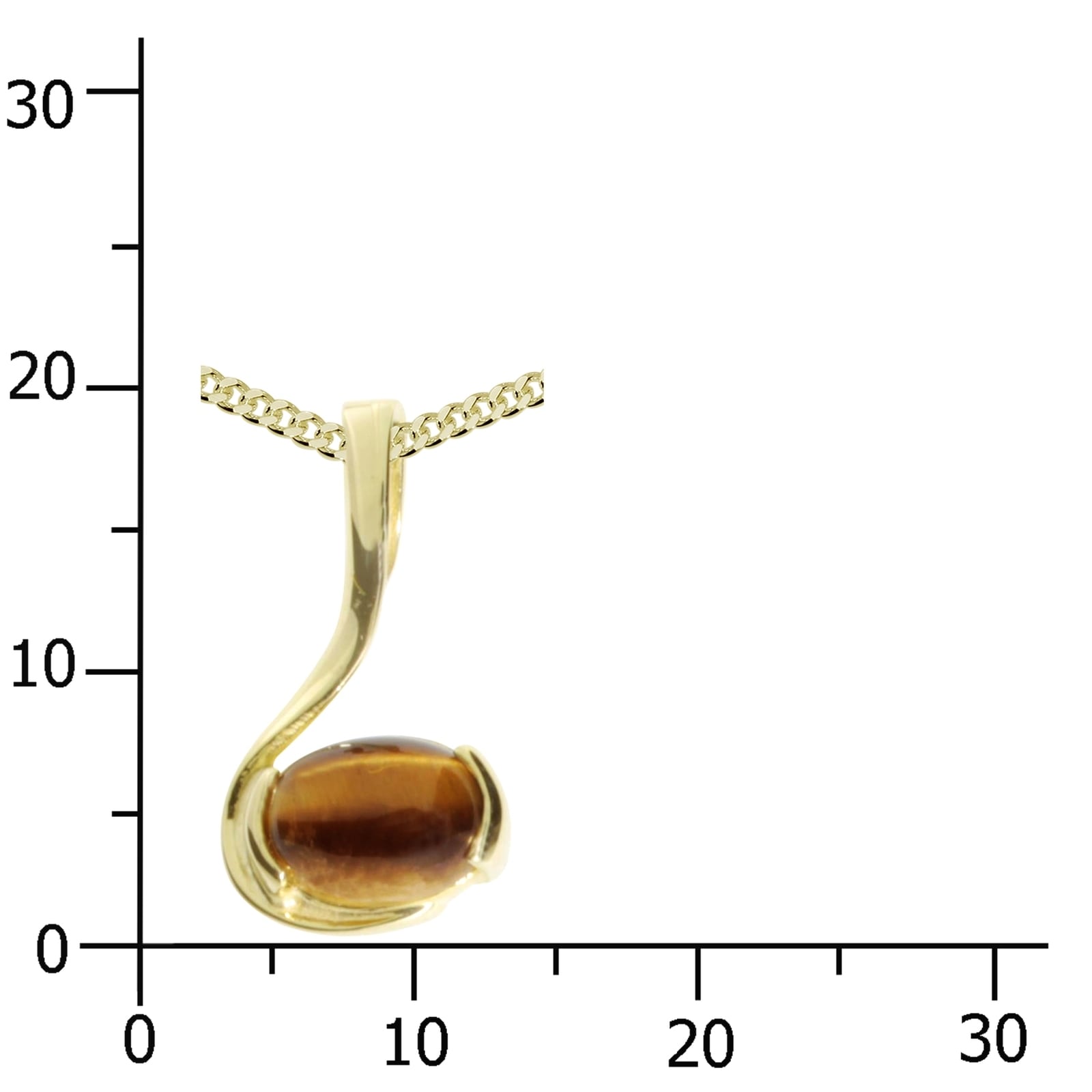 OSTSEE-SCHMUCK Kette und Anhänger Set »- Theresia - Gold 333/000 - Tigerauge«
