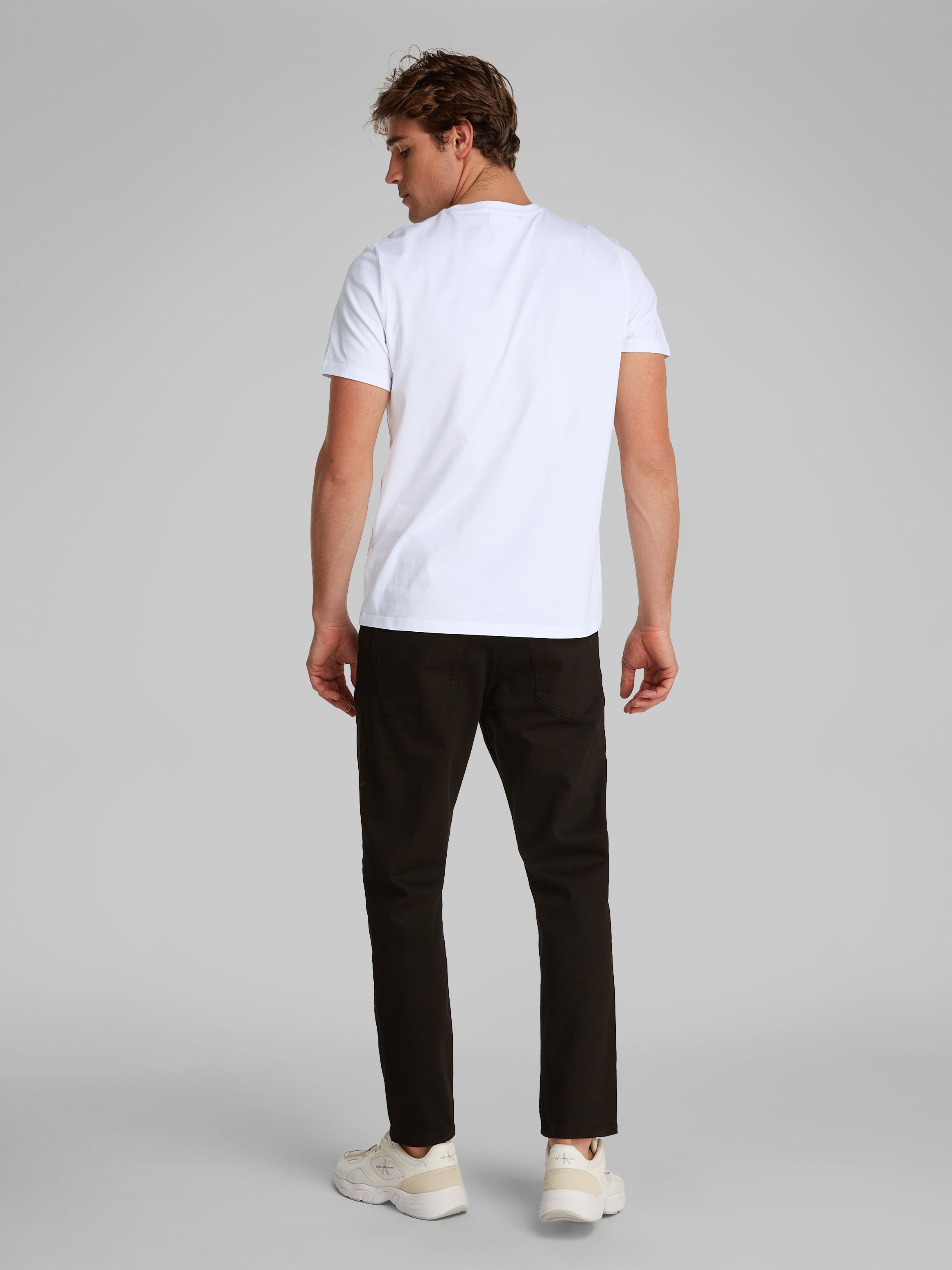 Calvin Klein Jeans T-Shirt »SS SMOOTH CTTN SOLID CREWNK TEE«, mit Logo