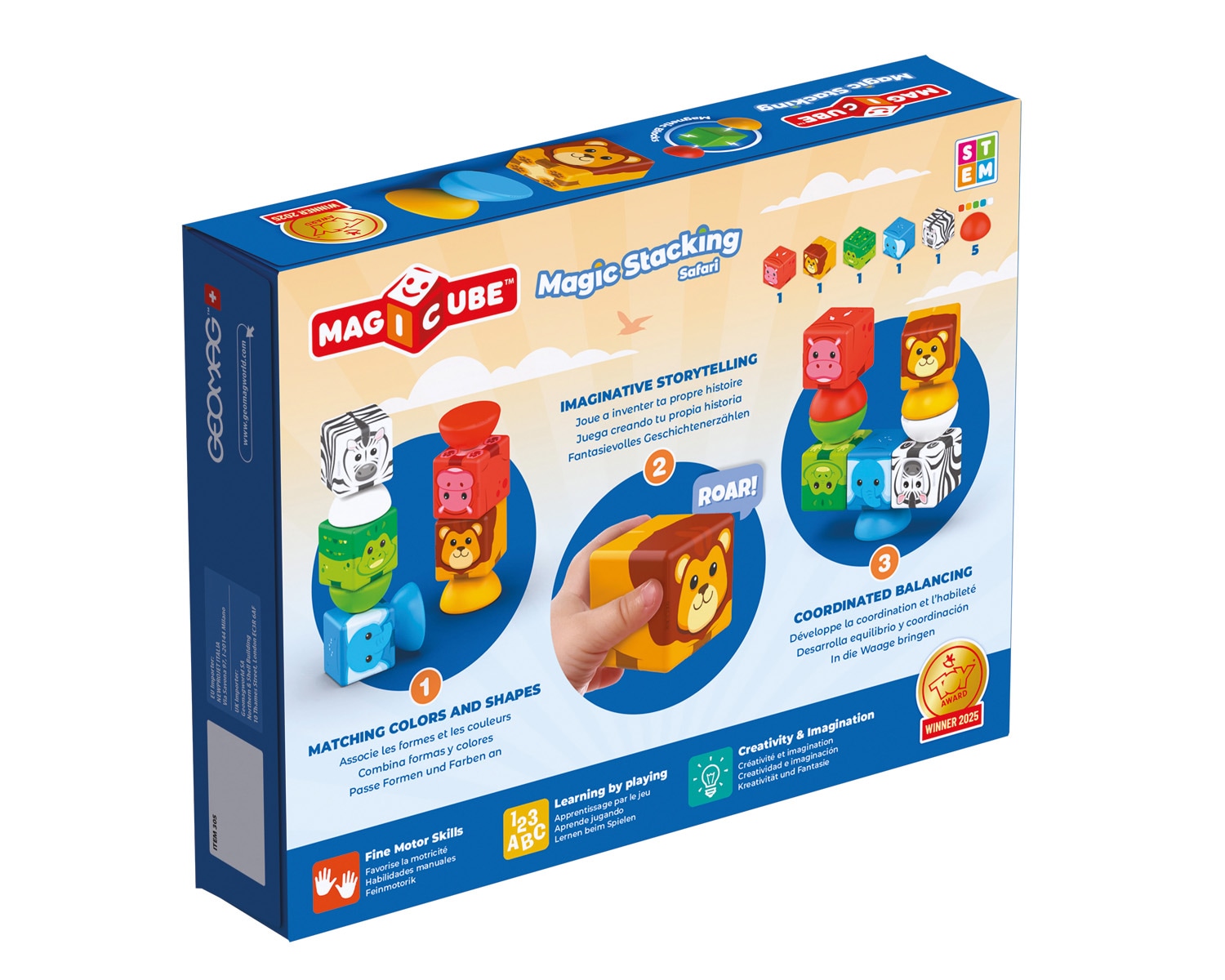 Geomag™ Magnetspielbausteine »Magicube Blocks Stacking Safari (305)« Made in Europe