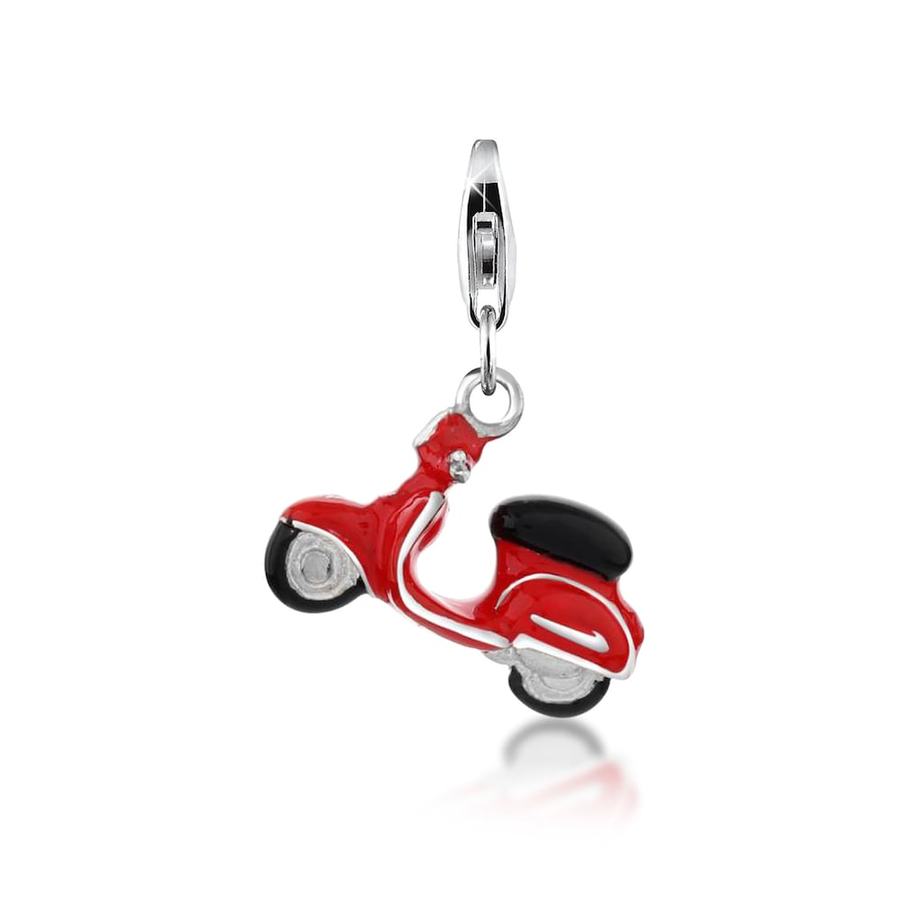 Nenalina Charm-Einhänger »Anhänger Roller Scooter Vehicle Emaille 925 Silber«