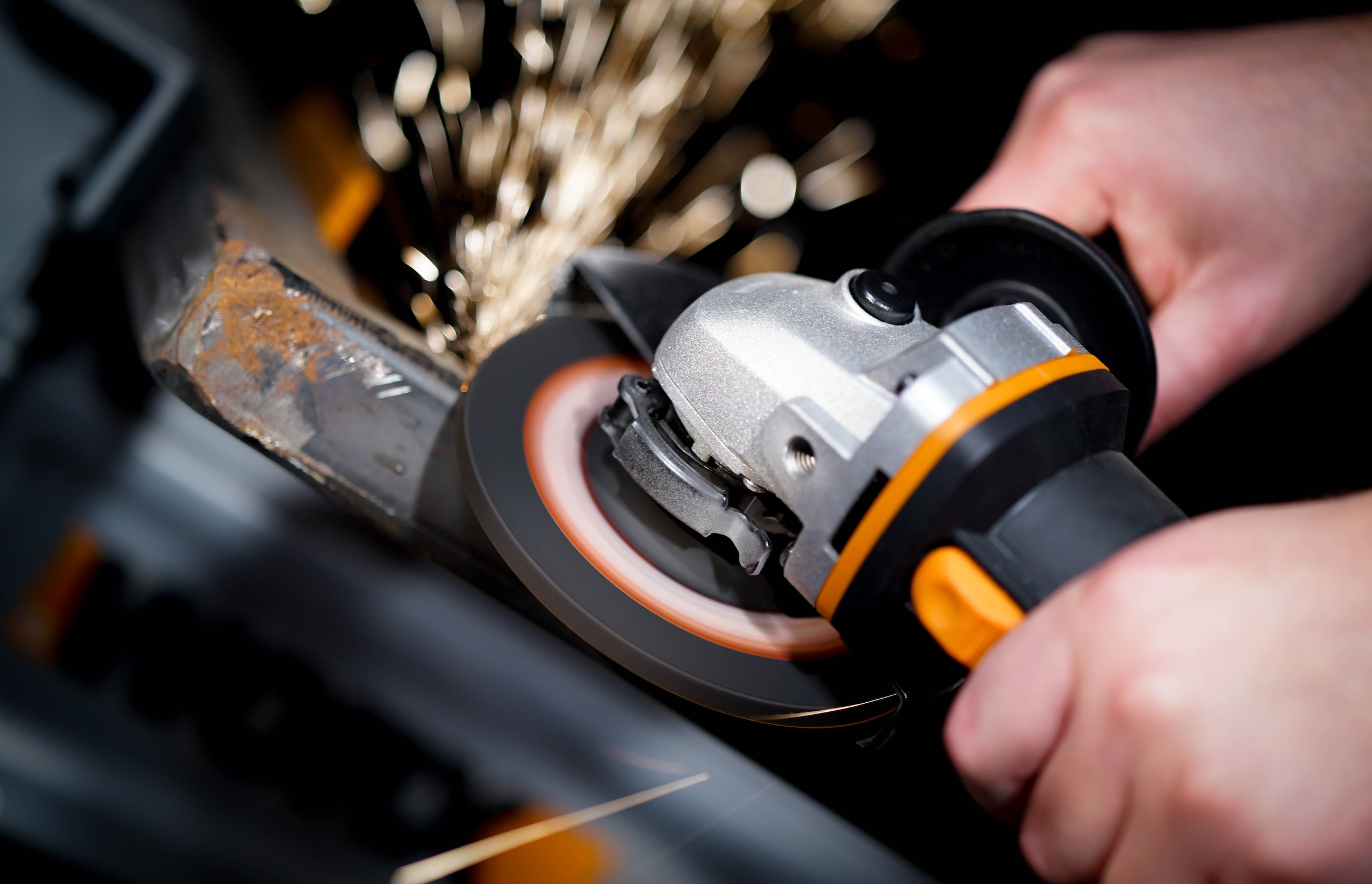 Worx Akku-Winkelschleifer »WX803«, 125 mm Scheiben, 2-Position Handgriff, mit Akku & Ladegerät