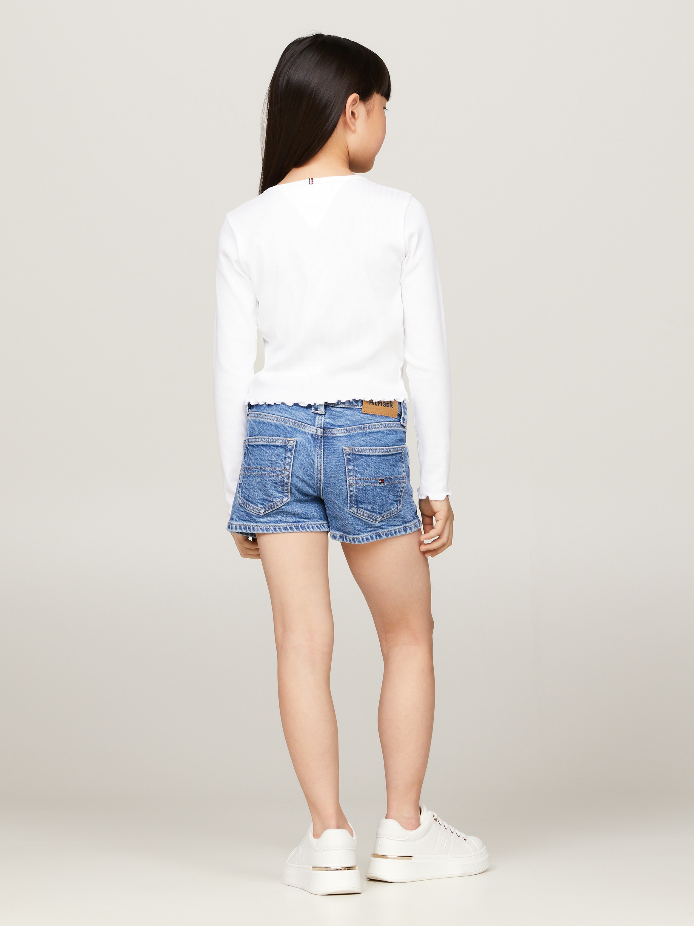 Tommy Hilfiger Langarmshirt »ESSENTIAL RIB TOP L/S« mit Babylock Saum