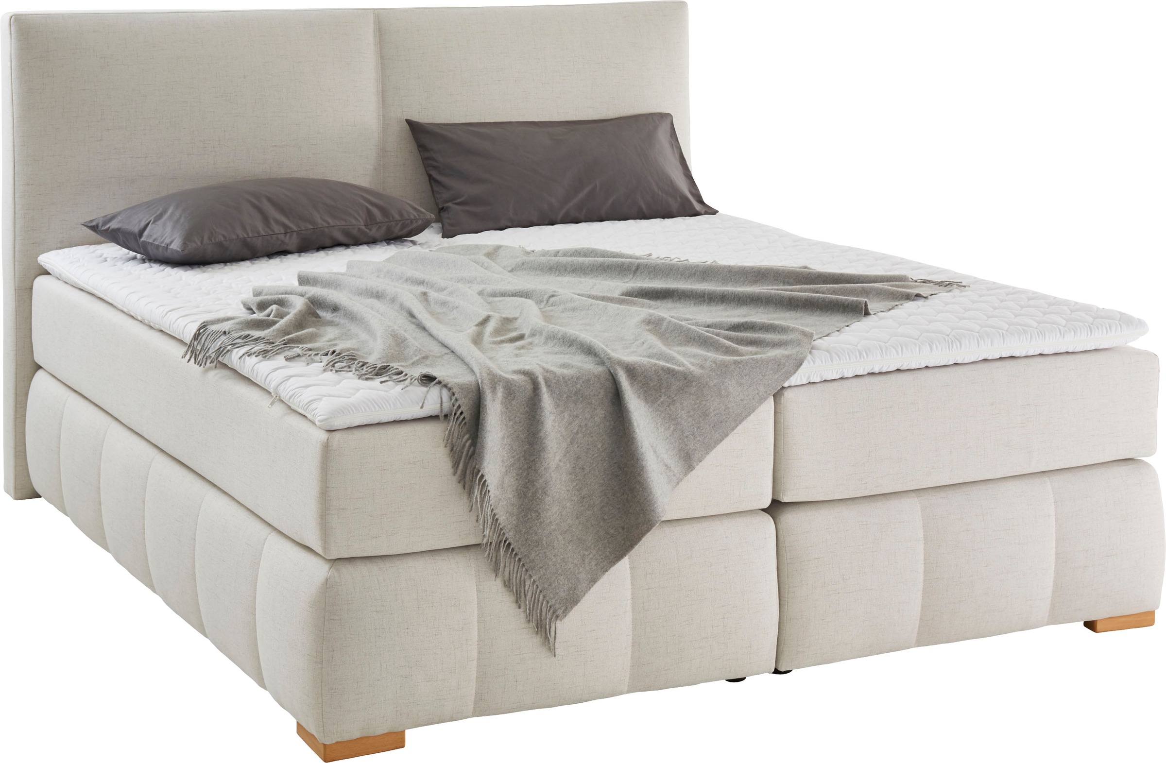 Home affaire Boxspringbett "Wehma" inkl. Topper in 3 verschiedenen Matratze günstig online kaufen