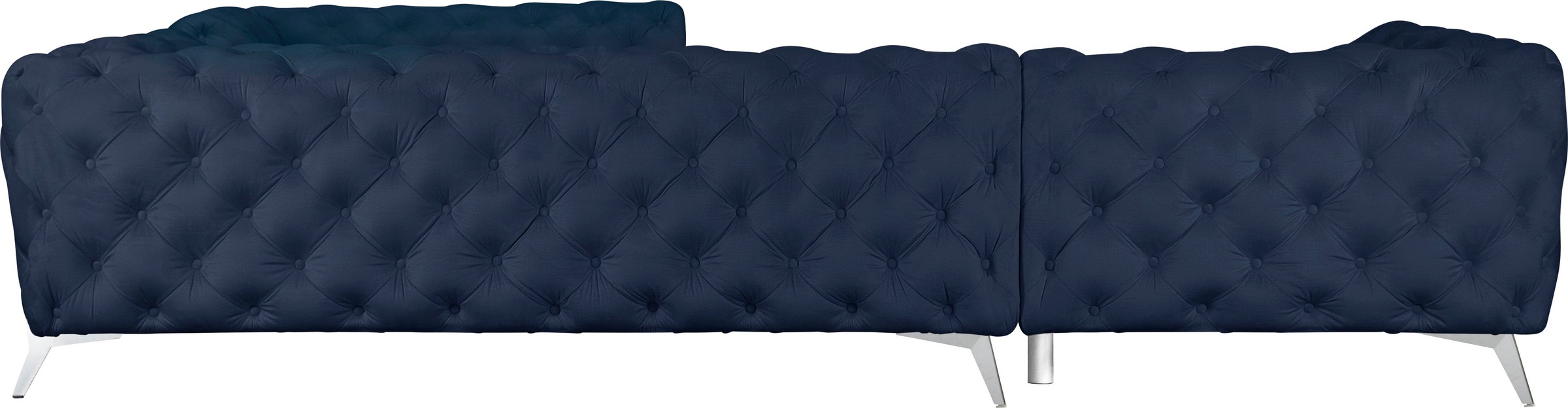 Leonique Chesterfield-Sofa »Amaury L-Form«, großes Ecksofa, Chesterfield-Optik, Breite 323 cm, Fußfarbe wählbar