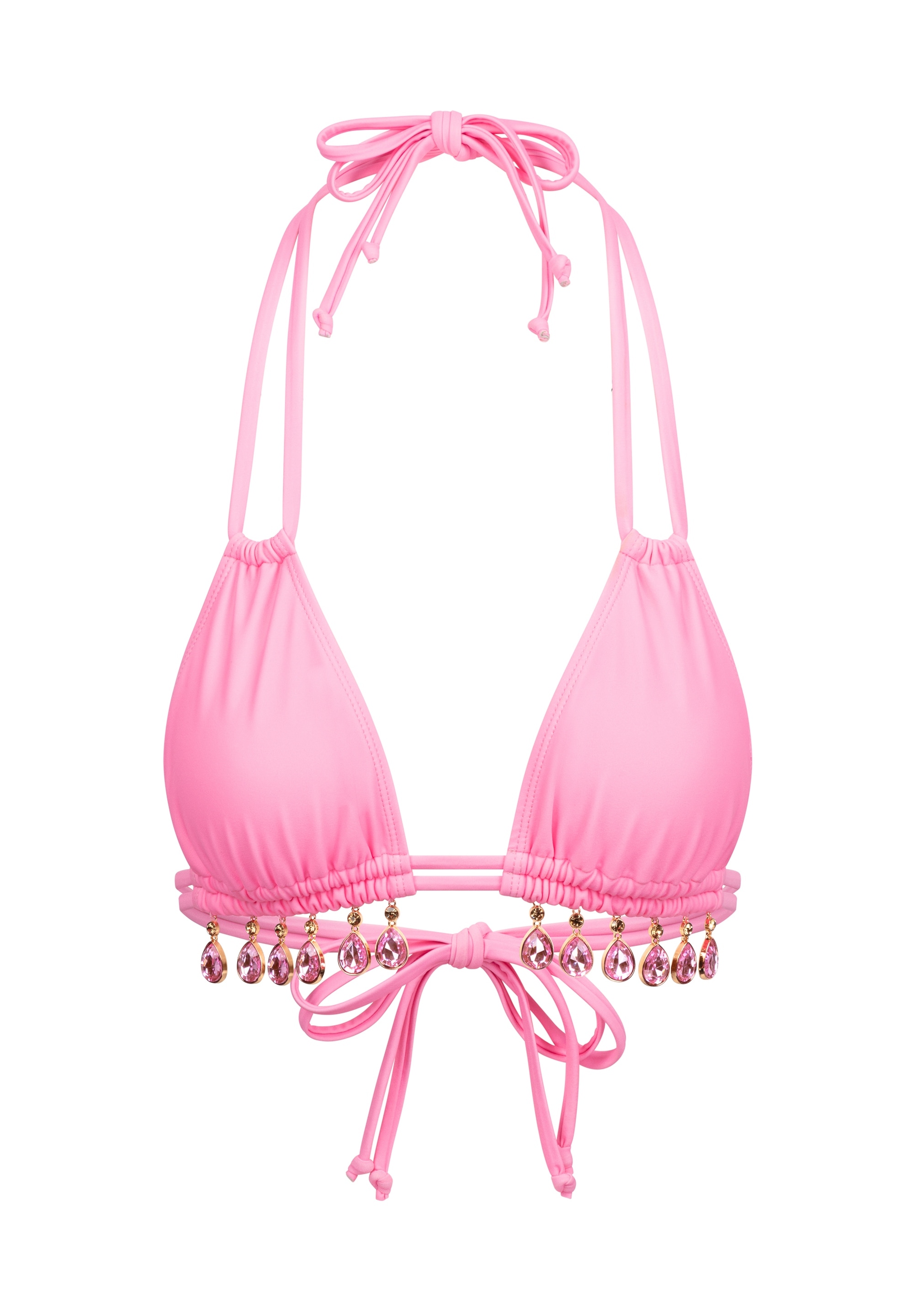 Moda Minx Triangel-Bikini-Top »Selene Droplet Double Strap Triangle Top«, (1 St.), mit edlen Schmuckelementen
