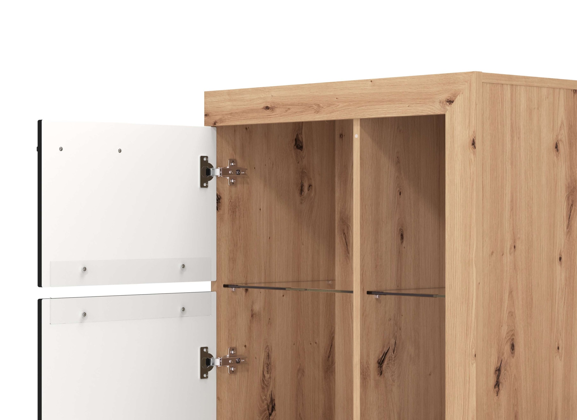 INOSIGN Wohnzimmer-Set »Rosso Wohnwand, Mediawand, Anbauwand, für TV bis 60', Breite 267 cm«, (Komplett-Set, 4 St., 4-st), Set besteht aus Highboard, TV-board, Wandregal und Hängeschrank