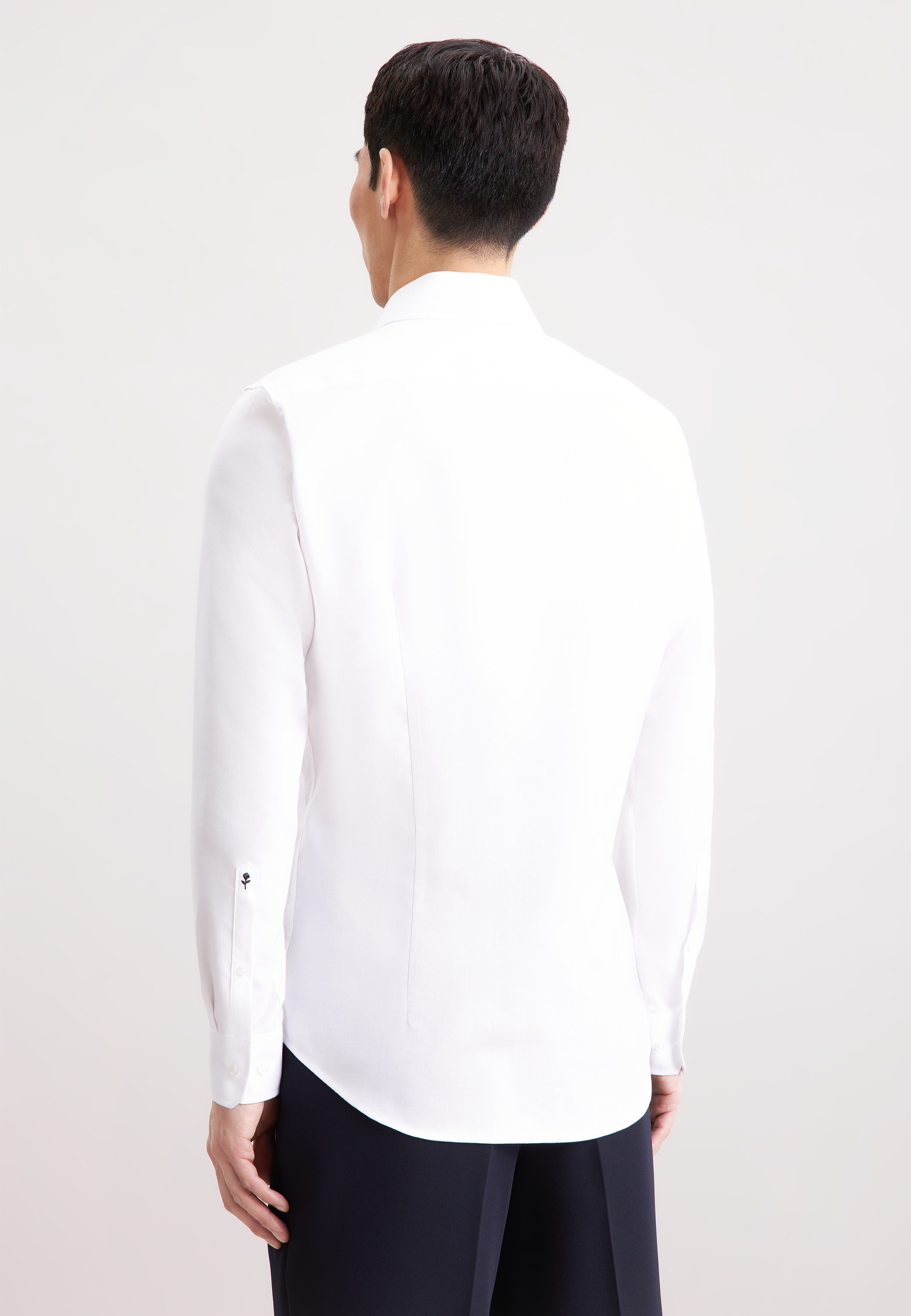 seidensticker Businesshemd "Schwarze Rose" Slim 1/1 Kentkragen Fischgrat günstig online kaufen