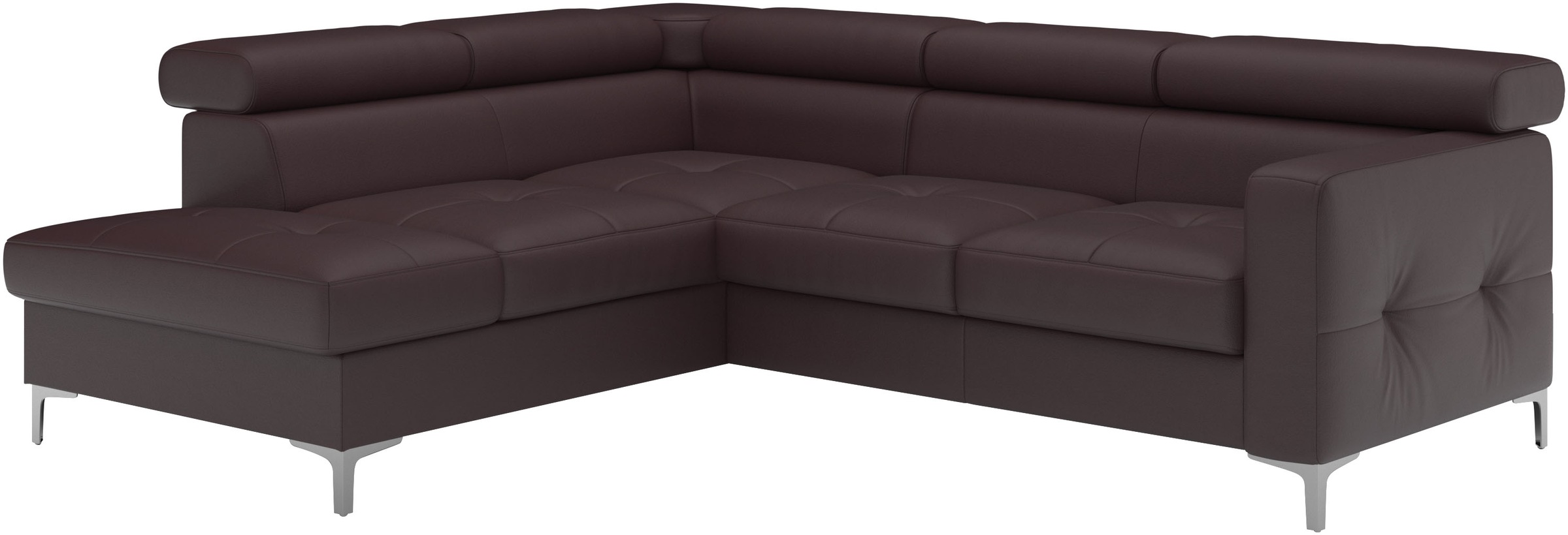COTTA Ecksofa »Sammy L-Form«, mit Kopfteilverstellung, wahlweise mit Bettfunktion & Bettkasten