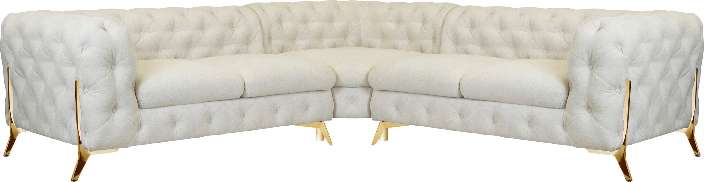 Home affaire Chesterfield-Sofa "Amaury L-Form" Chesterfield-Optik, Breite/T günstig online kaufen
