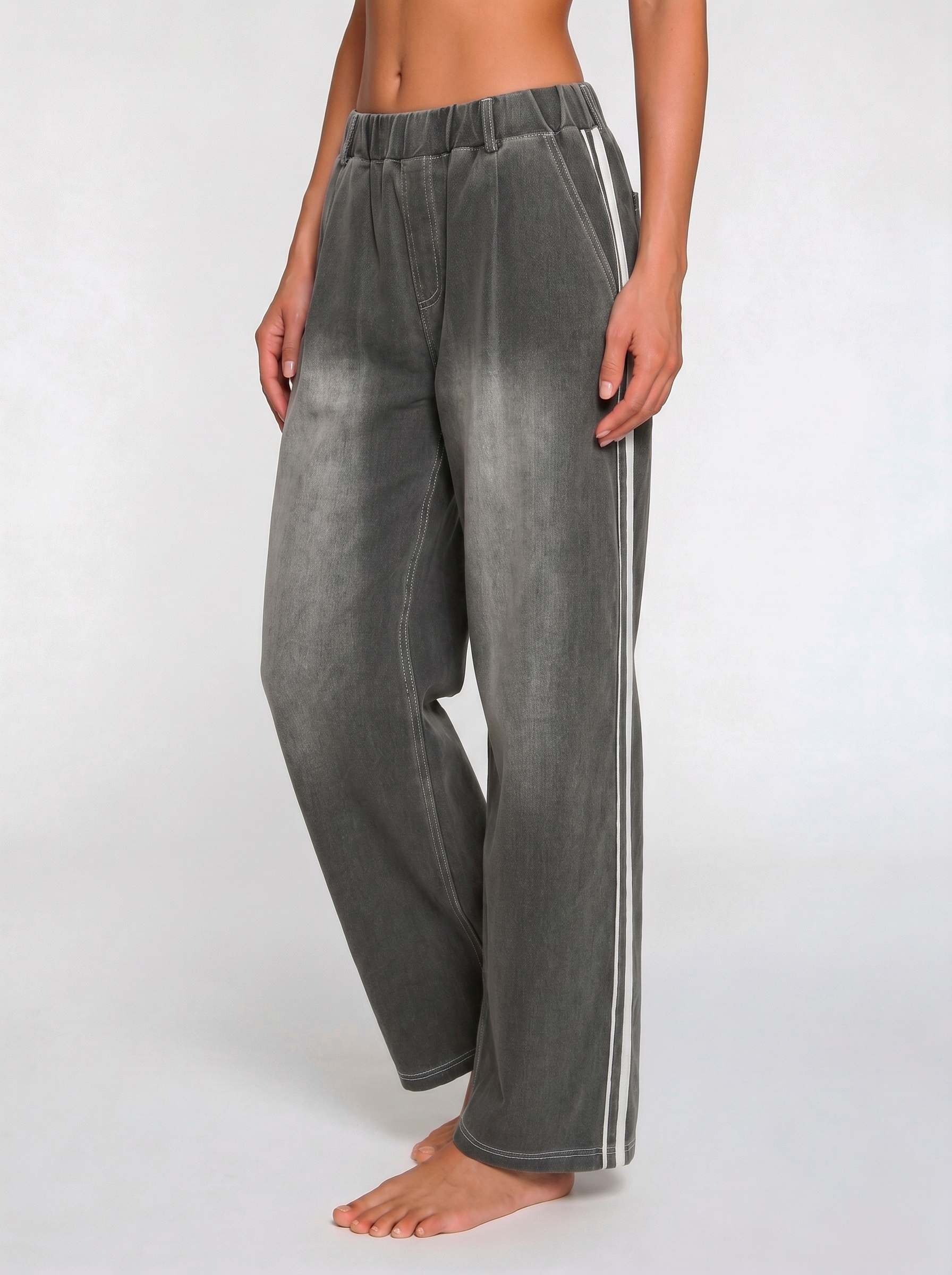 H.I.S Schlupfhose "Baggy-Denim Style, mit Waschung, ohne Verschluss, mit Taschen" Denim der sich uneingeschränkt bequem anfühlt