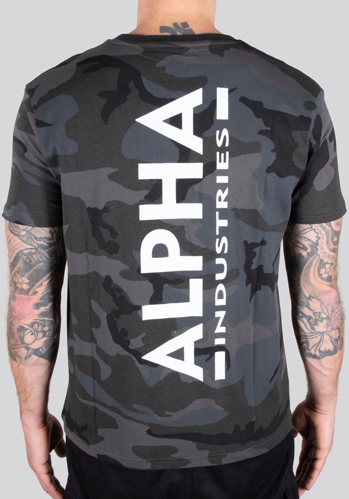Alpha Industries ▷ T Camo« »Backprint bestellen | BAUR Rundhalsshirt