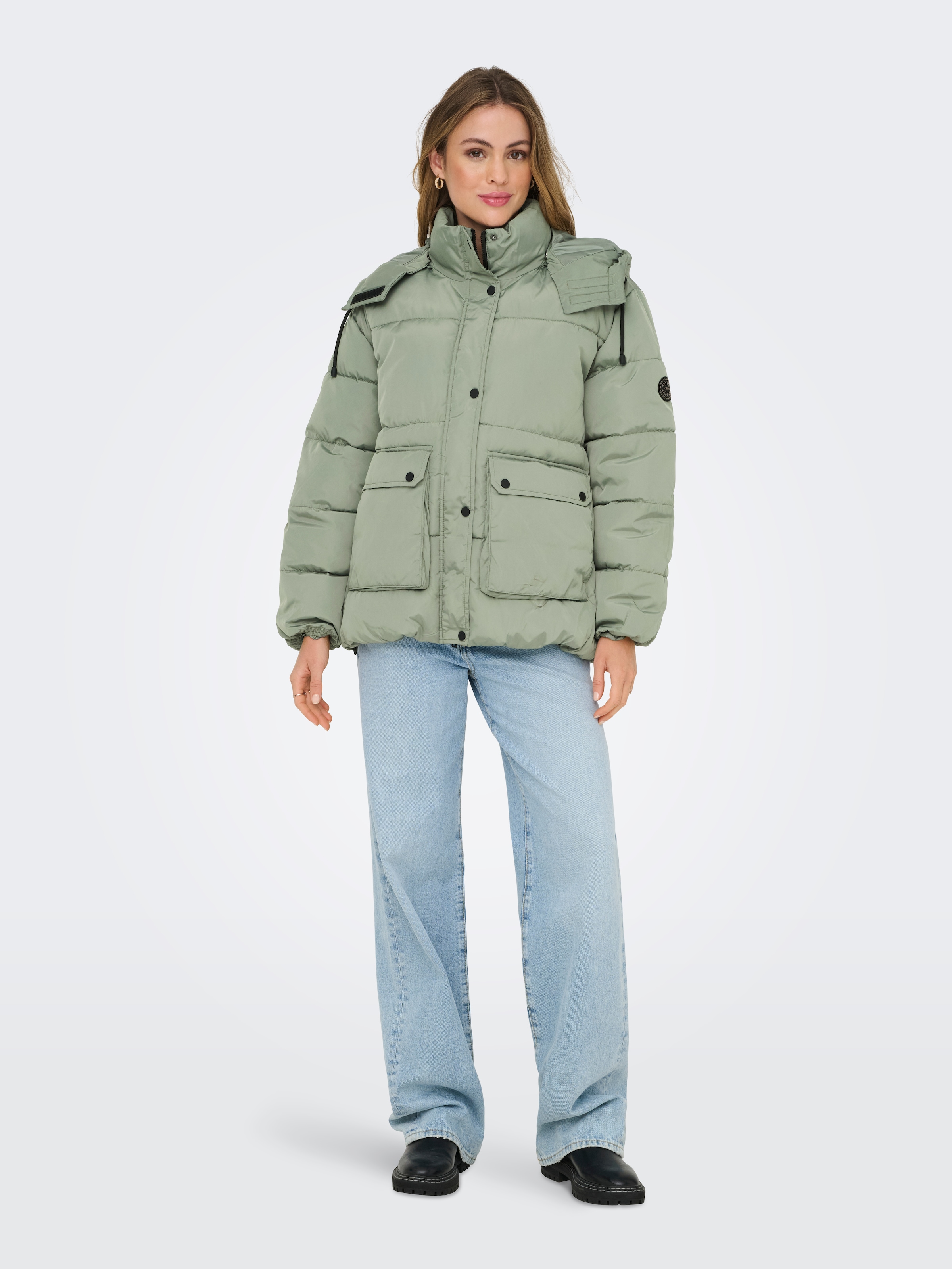 ONLY Steppjacke »ONLNORA SHORT PUFFER CC OTW« mit Kapuze