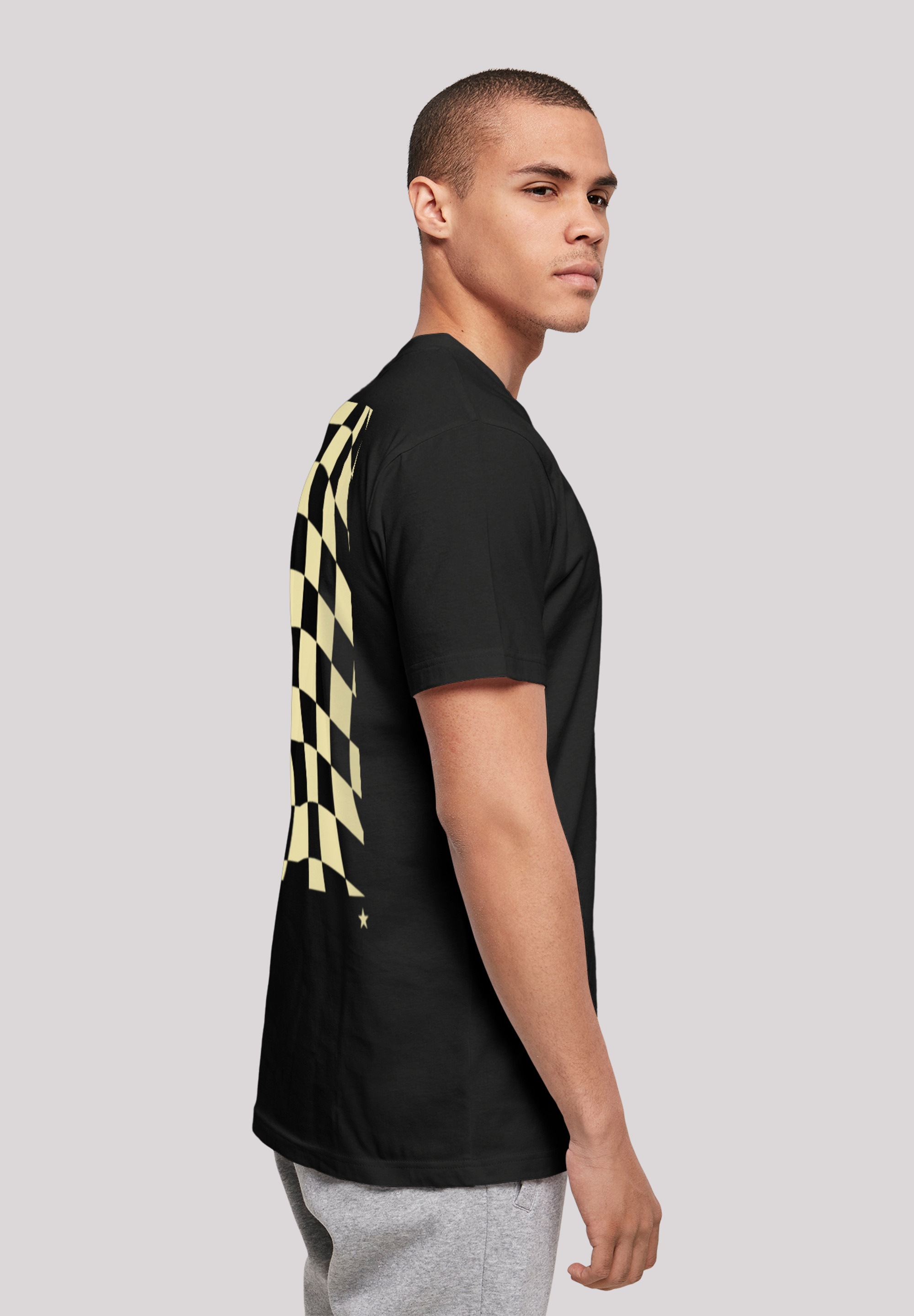 F4NT4STIC T-Shirt »Wavy Schach Muster«, Print