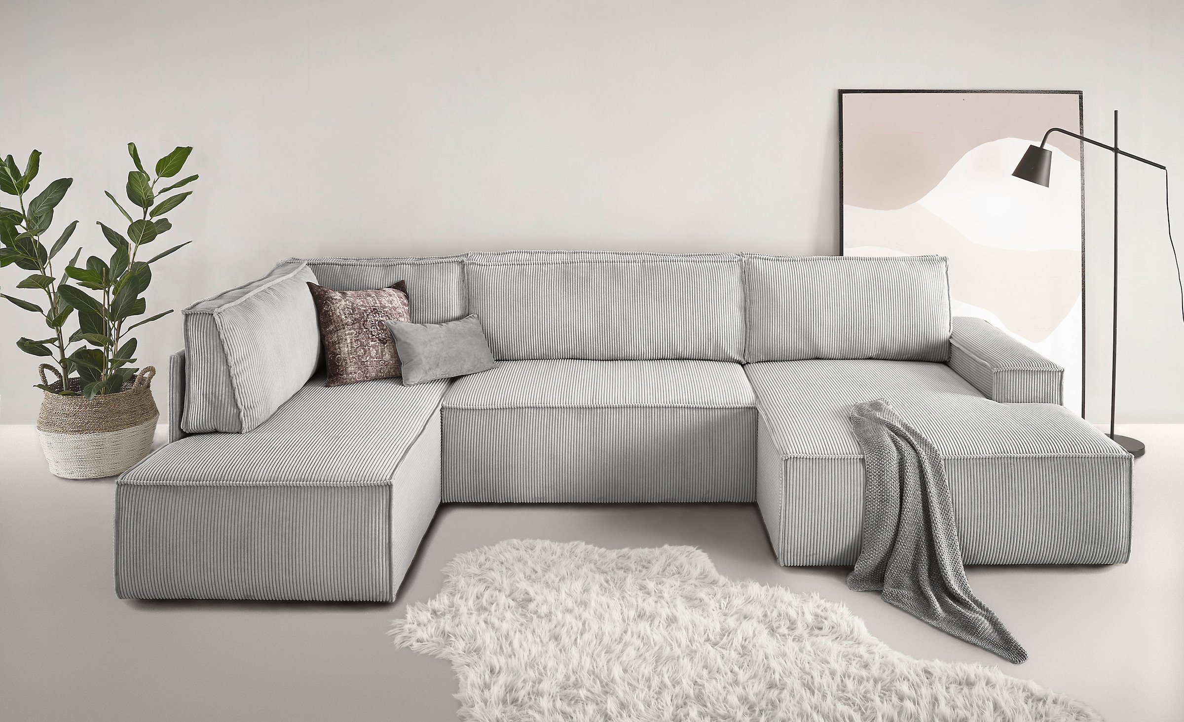 Home affaire Wohnlandschaft "SHERWOOD U-Form, 329 cm - OTTO. Verlässliche Q günstig online kaufen