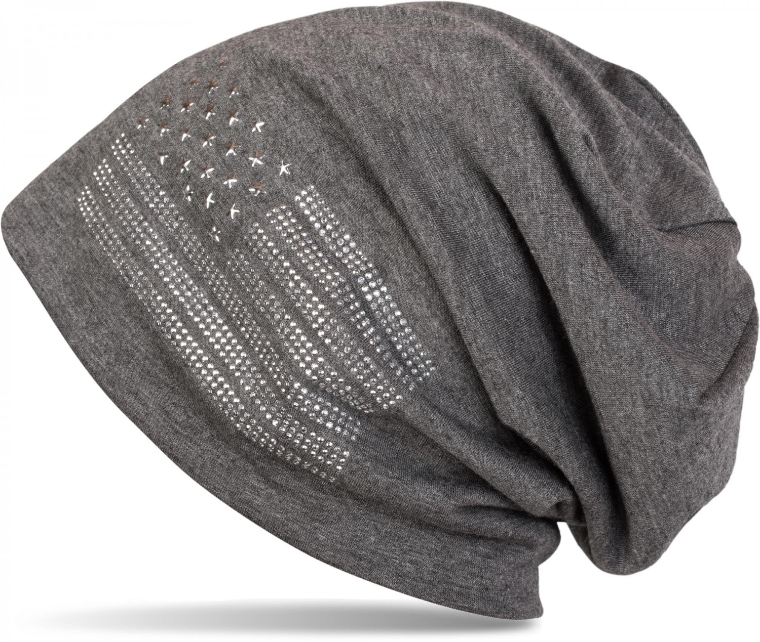 styleBREAKER Beanie "Beanie mit USA Flagge aus Strass" 1 Stk.