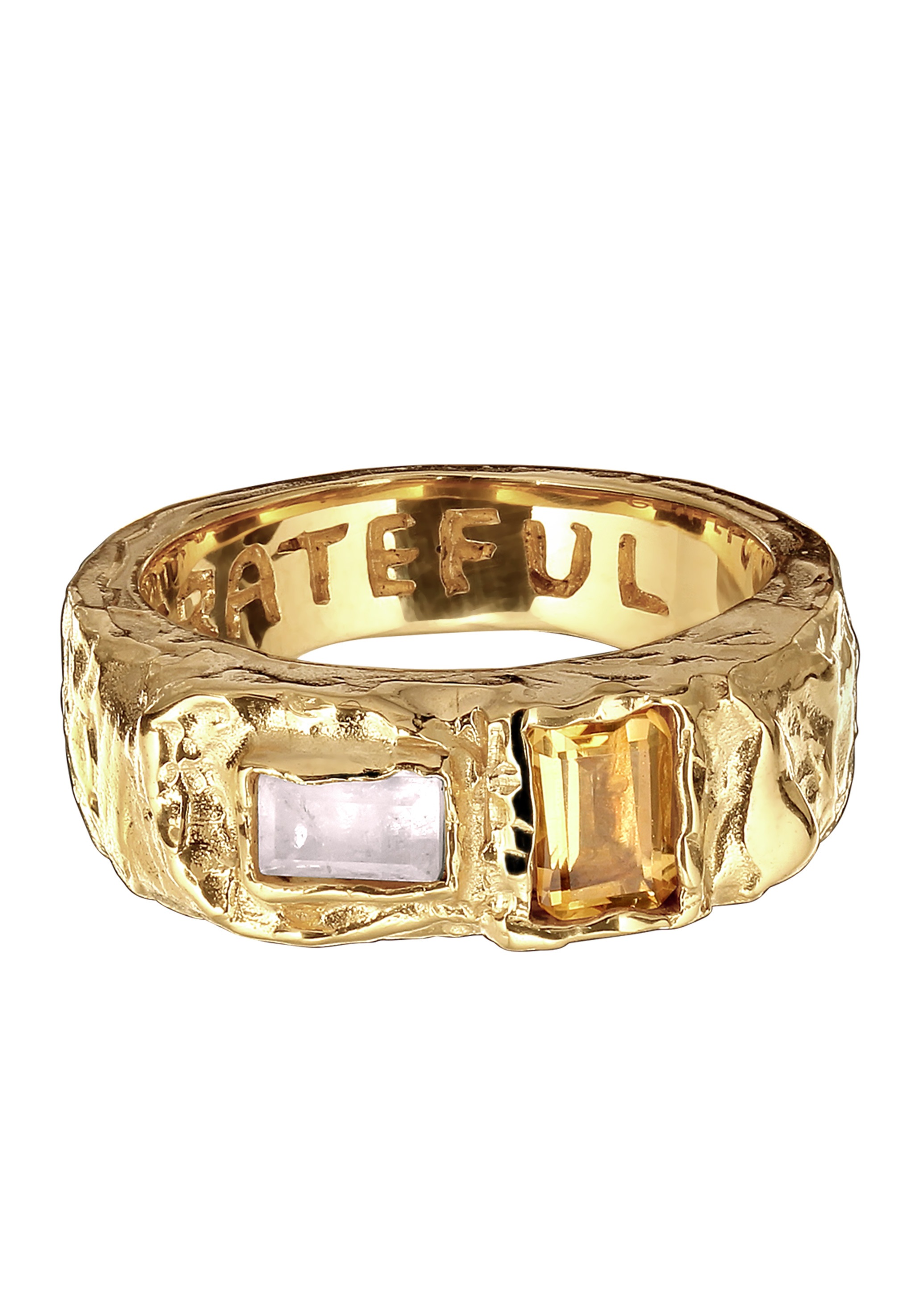HAZE & GLORY Siegelring »Ring Siegelring Quarz Rosa 925 Sterling Silber«