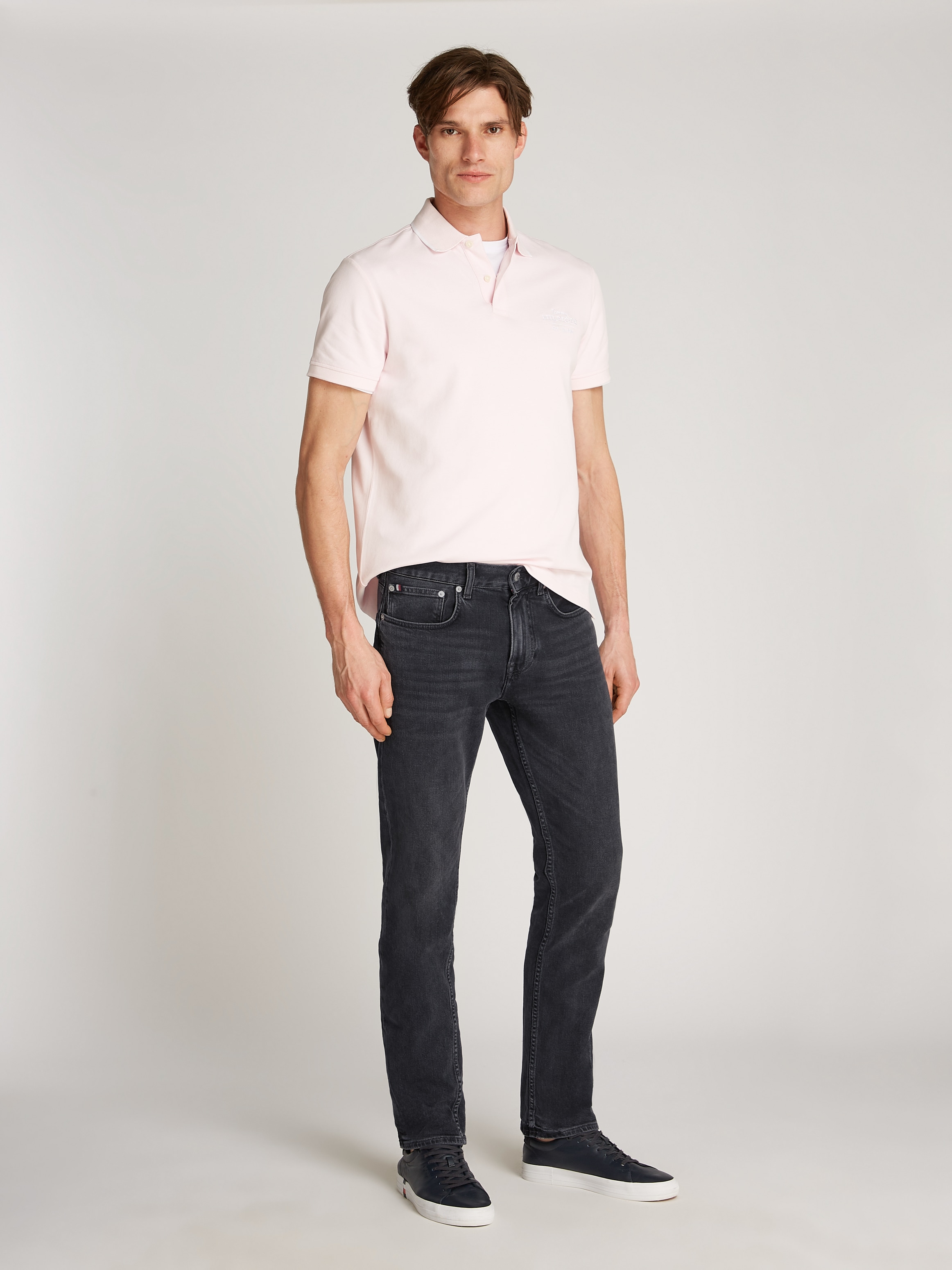 Tommy Hilfiger Straight-Jeans »STRAIGHT DENTON STR CLARK BLACK«, in schwarzer Waschung