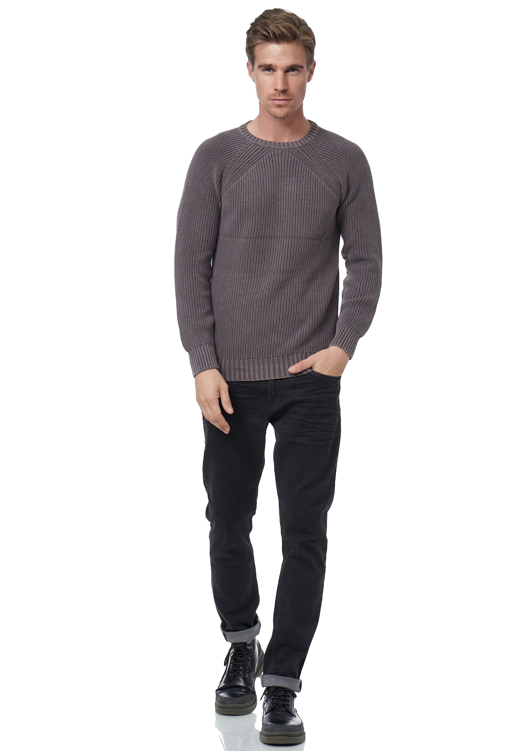 Rusty Neal Strickpullover, im einfarbigen Design günstig online kaufen