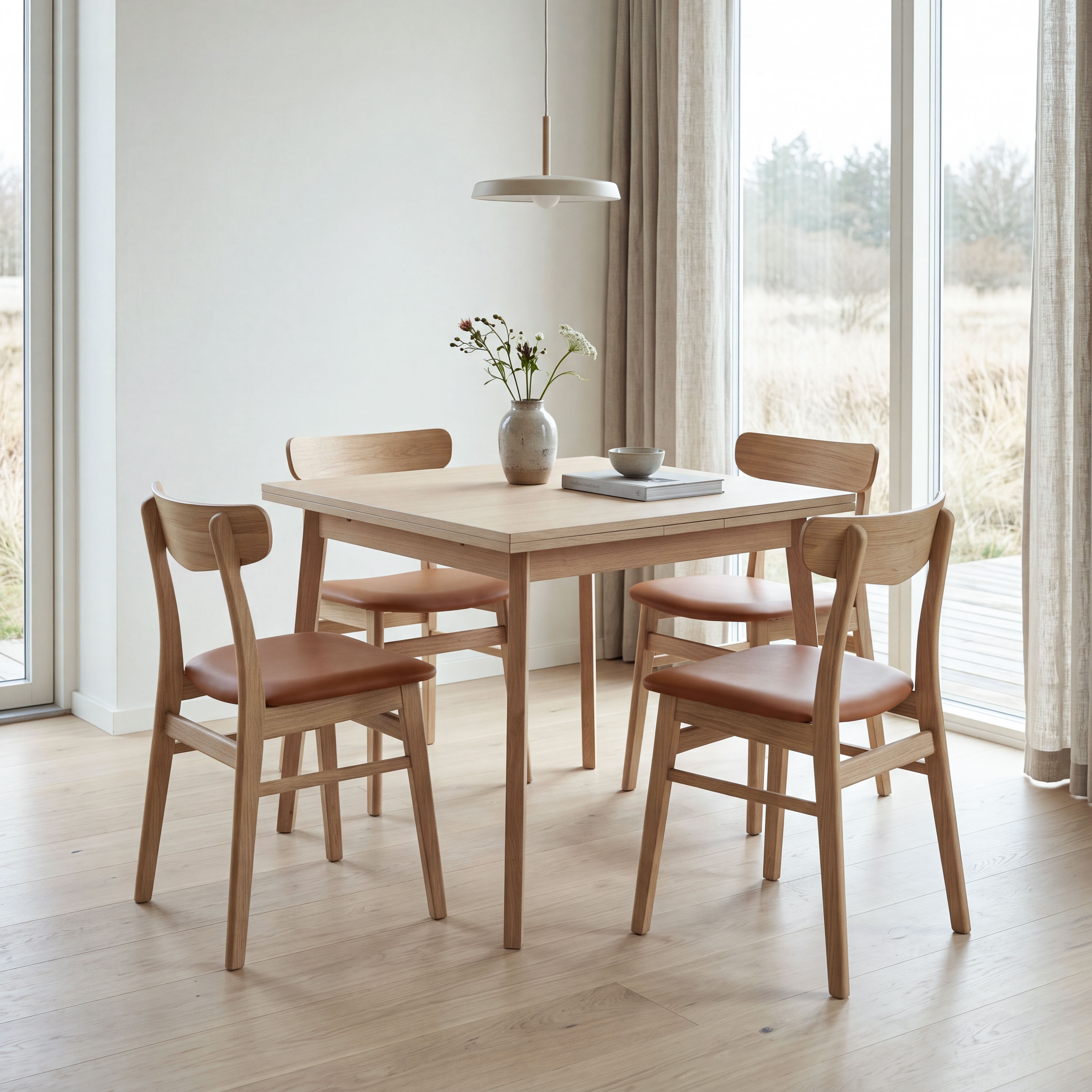 Hammel Furniture Esstisch "Esstisch Basic– ausziehbar, dänisches Design, mit Einlegeplatten" Flexibel erweiterbar 90–164 cm – stabil aus Massivholz