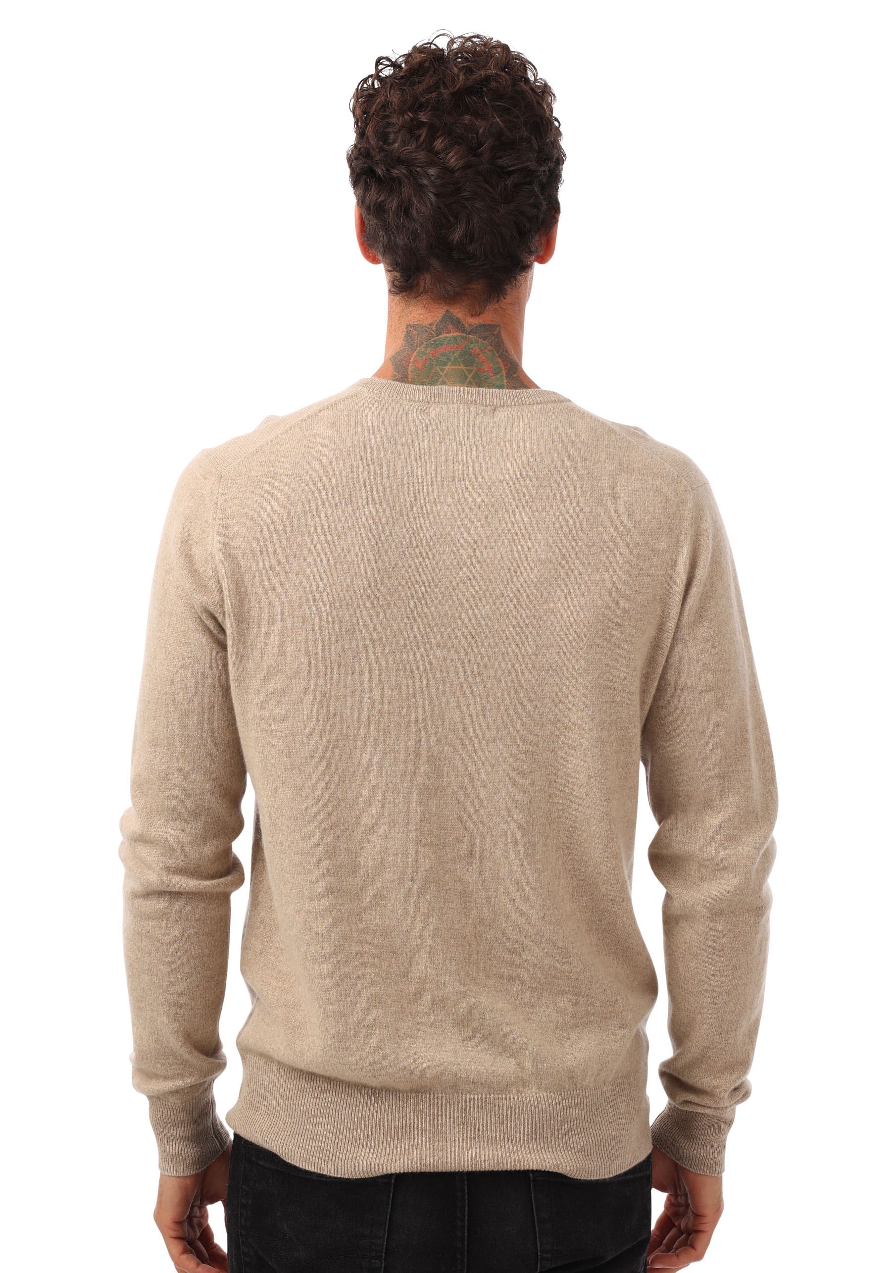 Zwillingsherz Kaschmirpullover, mit V-Ausschnitt und elegantem Fit