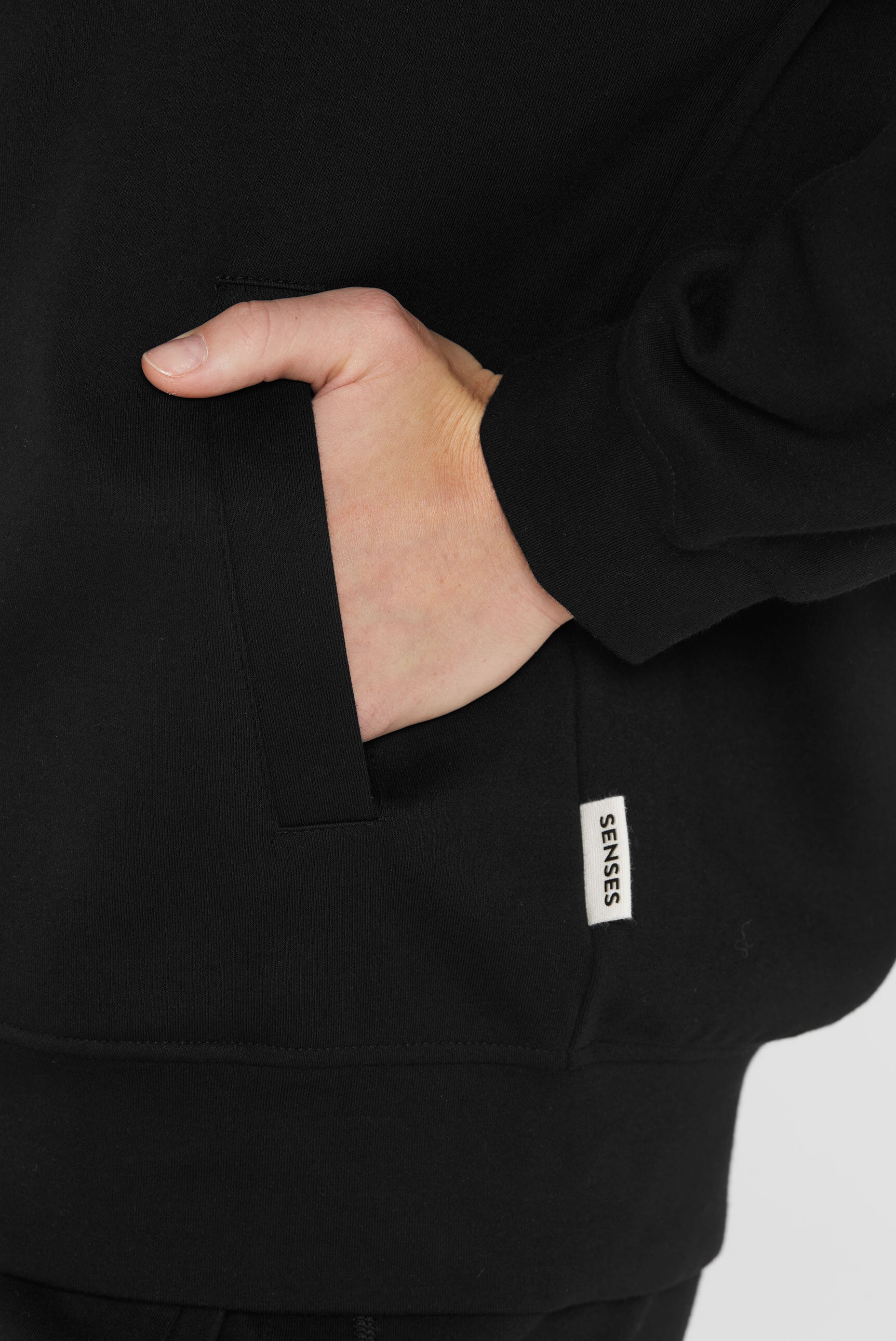 SENSES.THE LABEL Kapuzensweatjacke mit Baumwolle