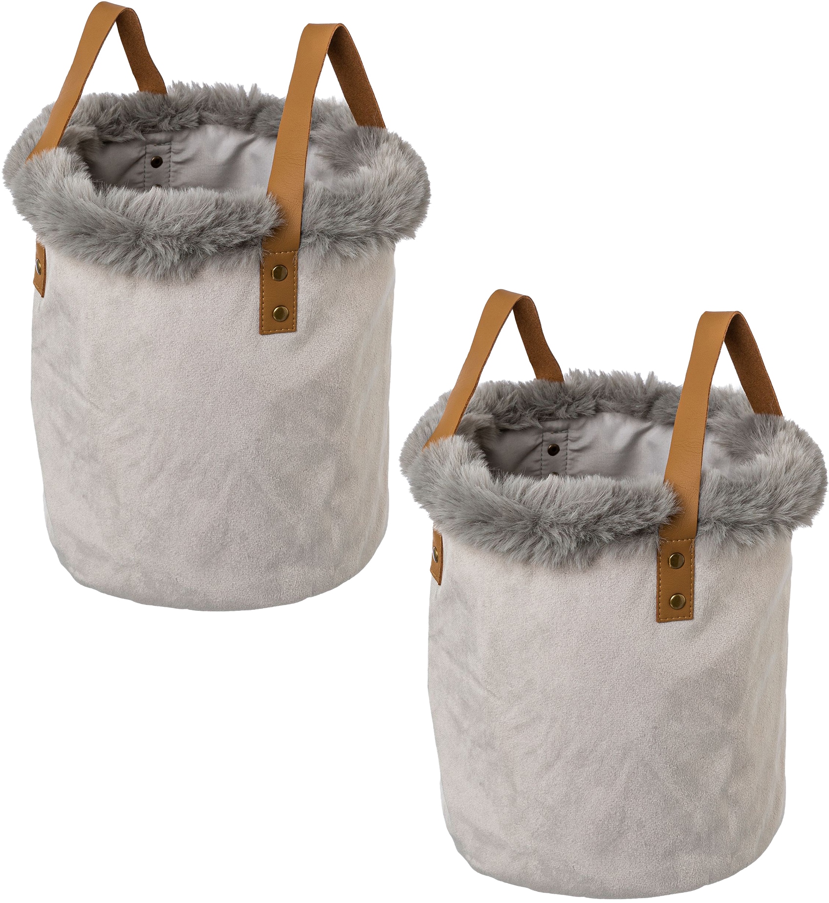 Creativ home Organizer "Weihnachtsdeko" mit Kunstfellrand und Henkel, Höhe günstig online kaufen