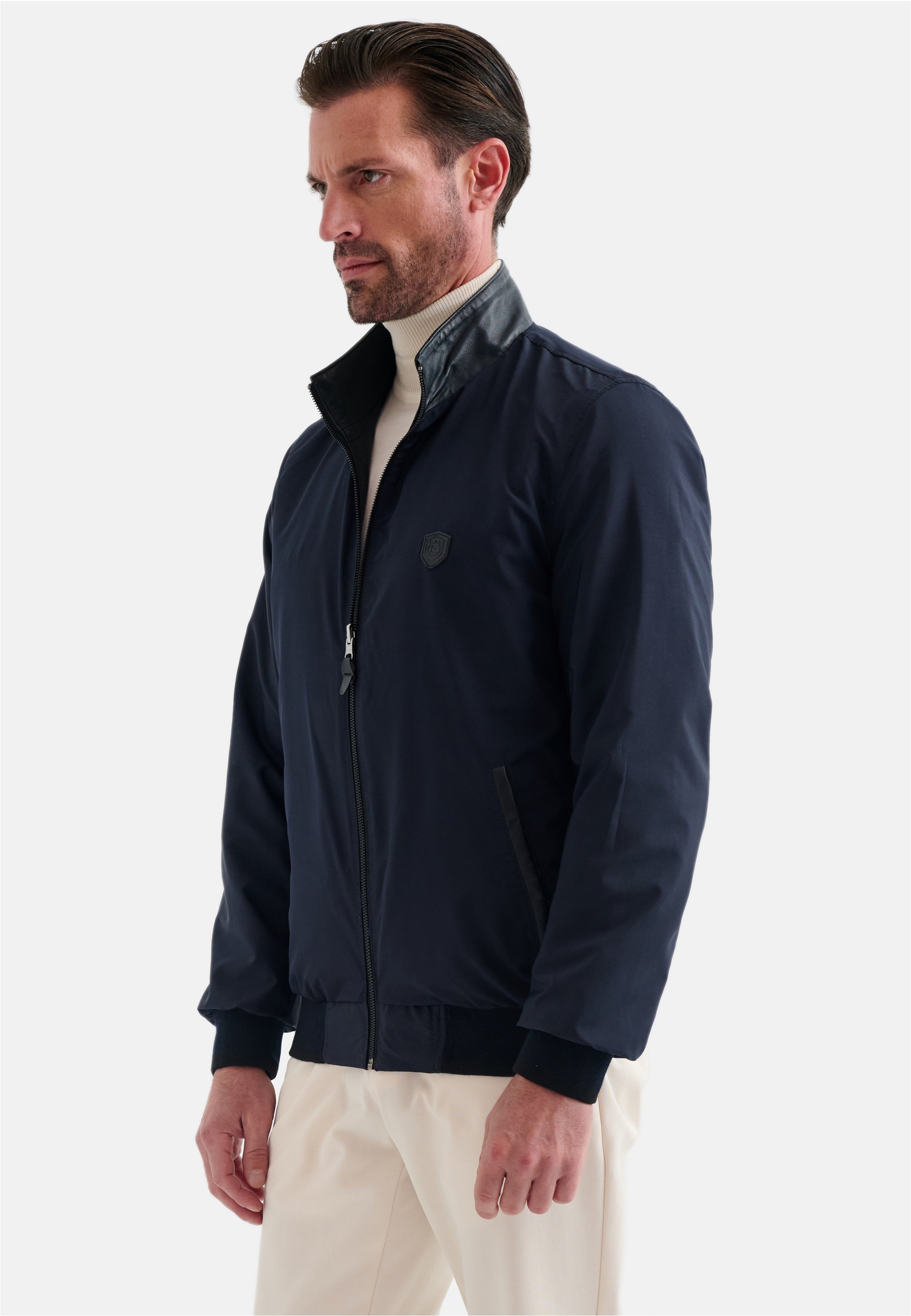 Pierre Cardin Lederjacke, mit Stehkragen