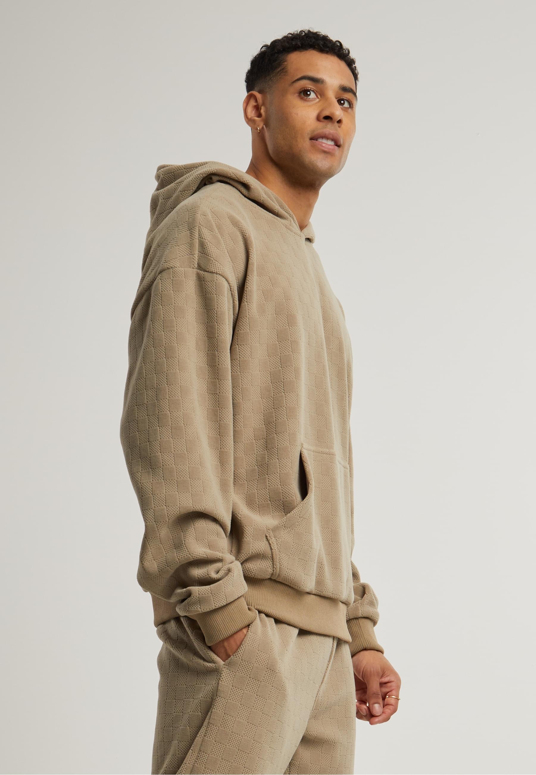 URBAN CLASSICS Kapuzensweatshirt »Urban Classics Jacquard Velvet Oversized Hoody«, (1 tlg.)
