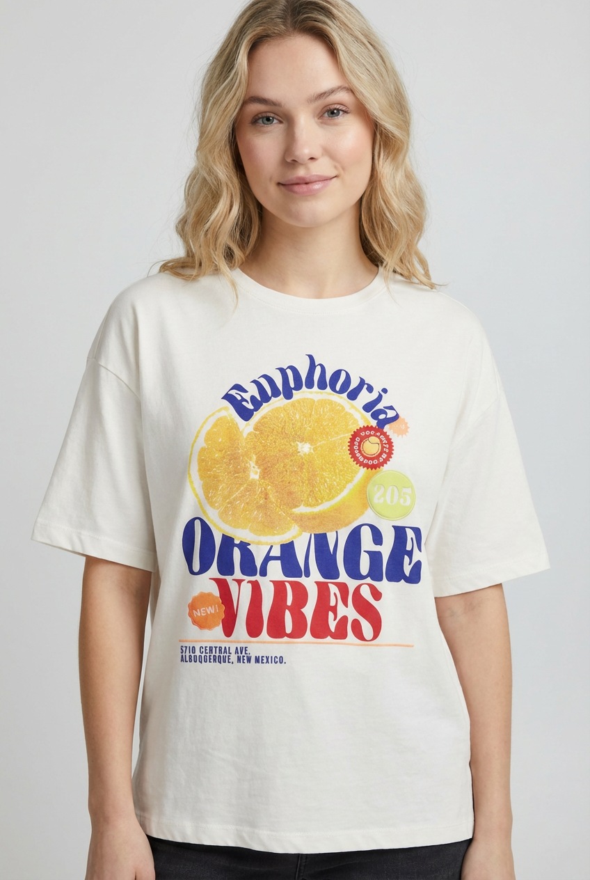 ONLY Kurzarmshirt "ONLBOLETTE LIFE S/S TOP BOX CC JRS" mit auffälligem Prin günstig online kaufen