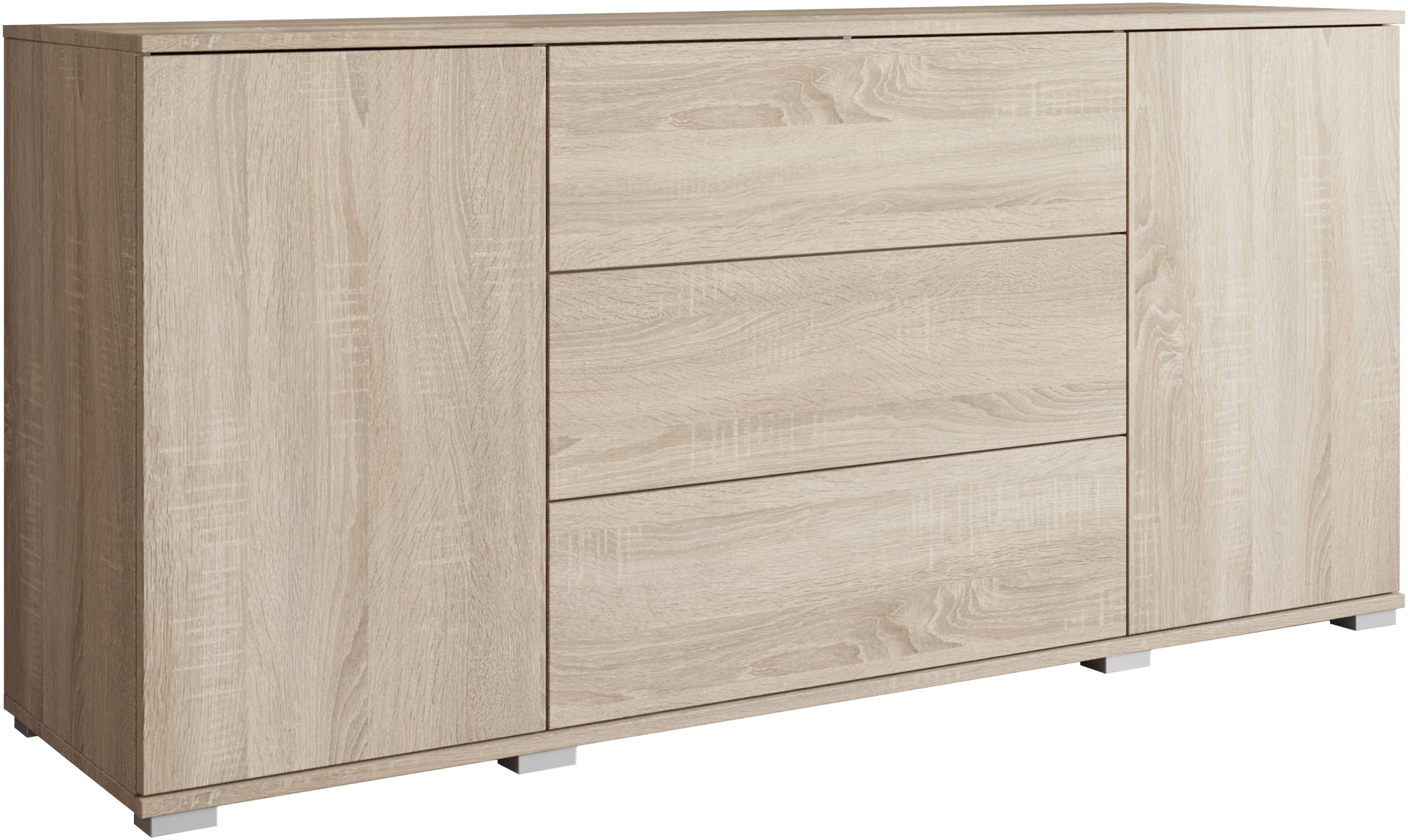 INOSIGN Sideboard »Kenia«, (1 St.), Modernes Sideboard mit 3 Schubladen und 4 Fächern, Breite 150 cm