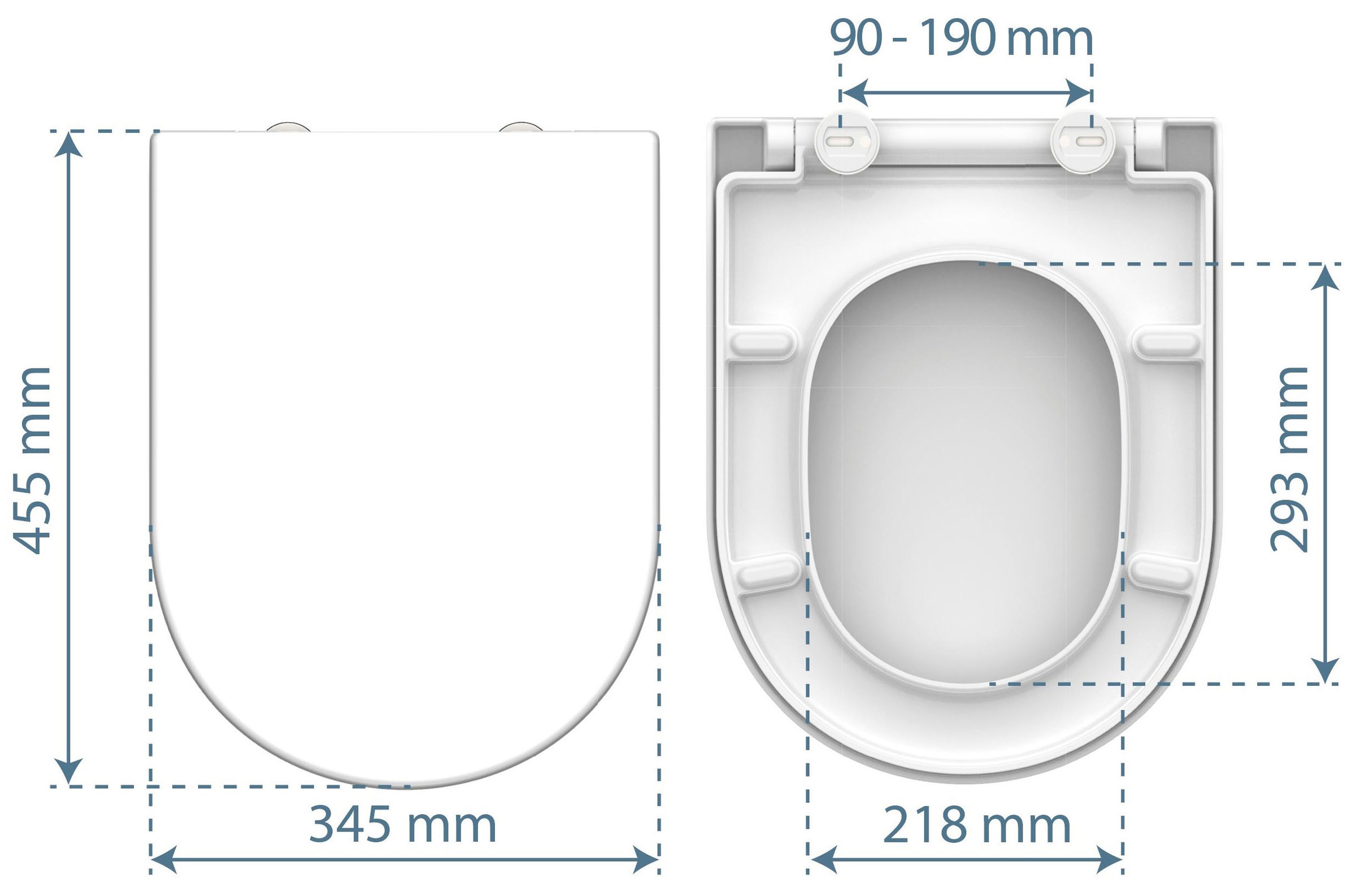 WC-Sitz D-Form WHITE • Duroplast • Mit Absenkautomatik • SCHÜTTE