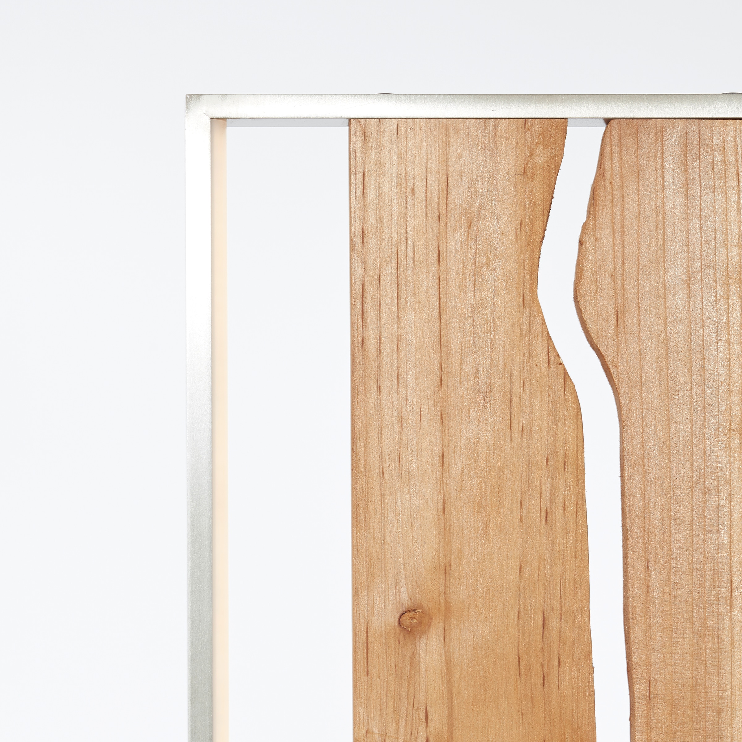 Brilliant LED Stehlampe »Thunder«, 120 cm, 2300 lm, 3000 K, Holz/Metall, braun/nickelfarben