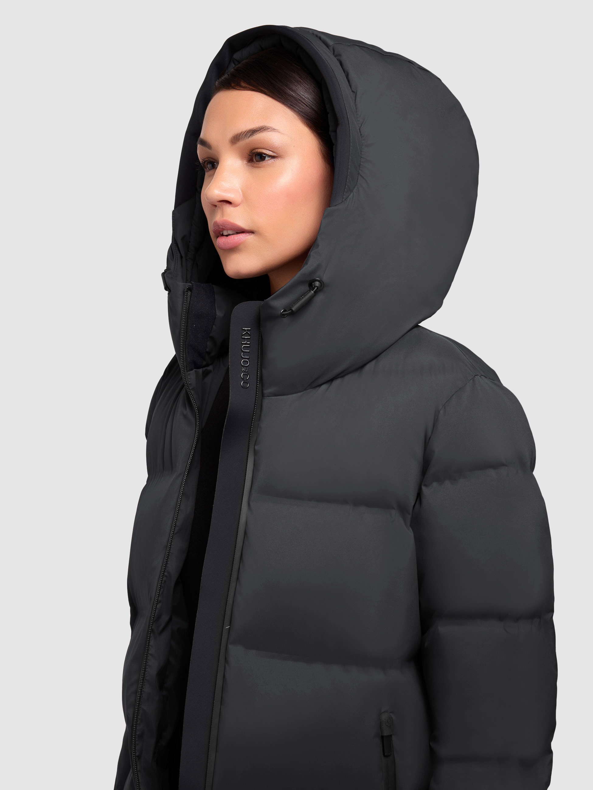 KHUJO DIDO4 Quilted Coat Women's Black Size L 6