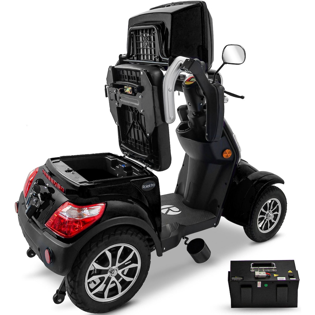 Rolektro Elektromobil »Rolektro E-Quad 25 V.3, Lithium Akku«, 25 km/h, (mit Topcase)