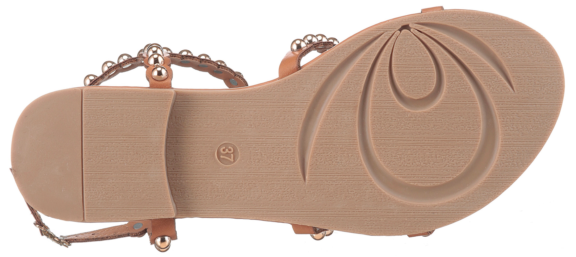 Aniston SHOES Riemchensandale, Sommerschuh, Sandale, Blockabsatz, Zierperlen - NEUE KOLLEKTION