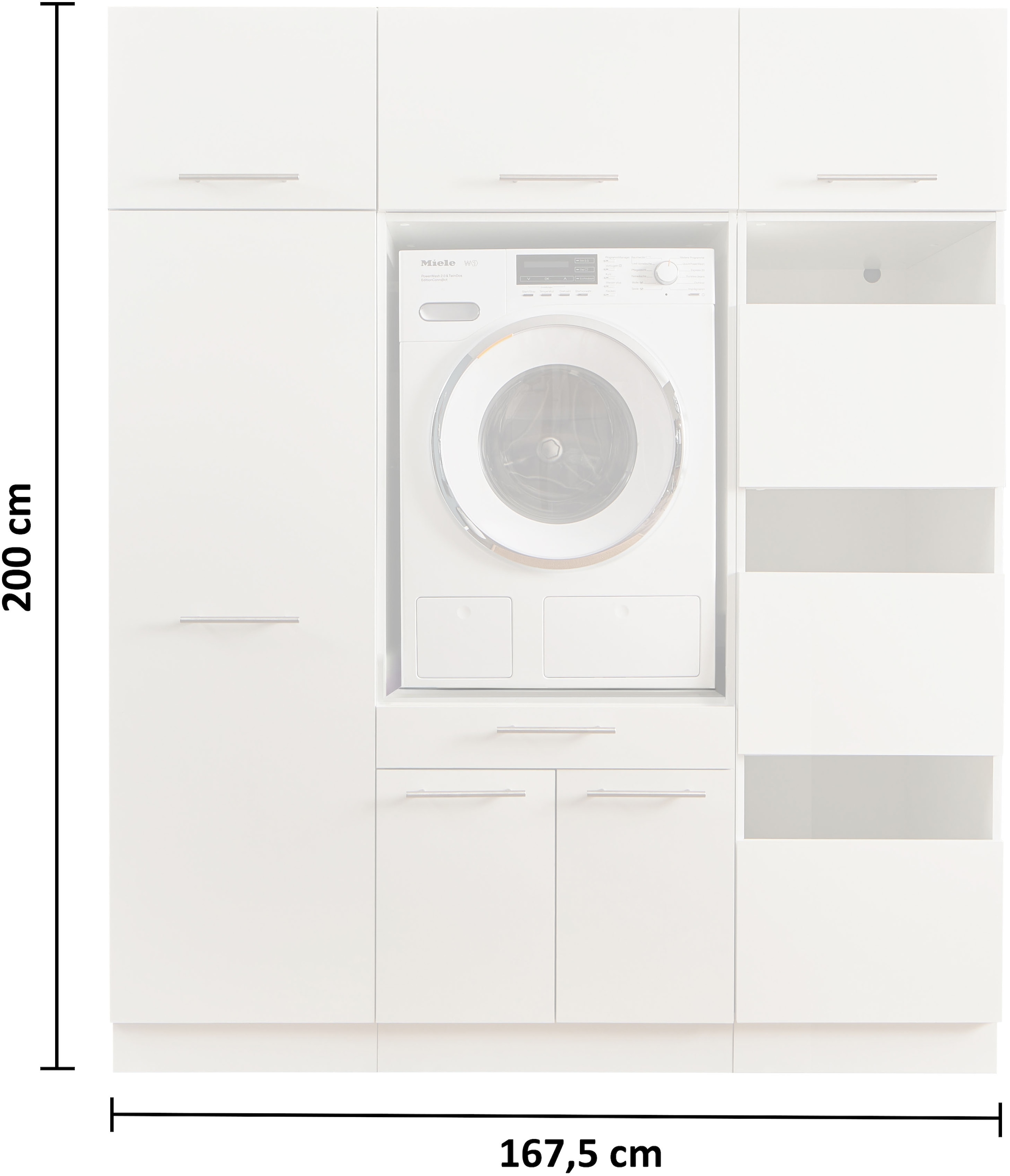 Laundreezy Mehrzweckschrank-Set »LAUNDREEZY LDSK9«, Breite 167,5 cm
