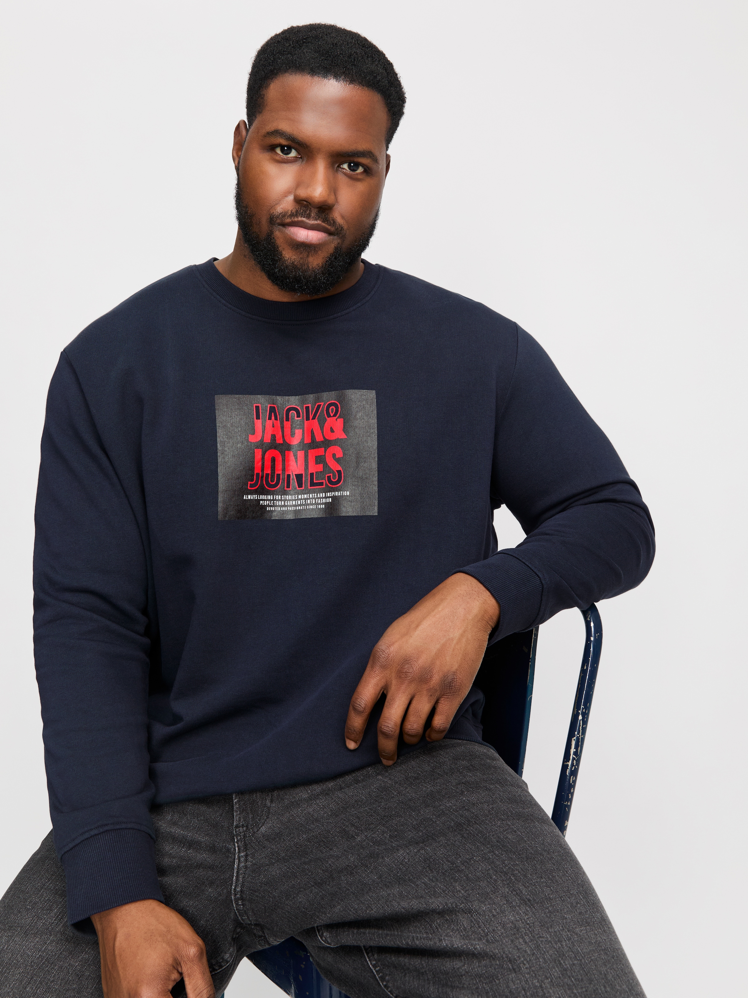 Jack & Jones PlusSize Sweatshirt »JJHUDSON SWEAT CREW NECK PLS«