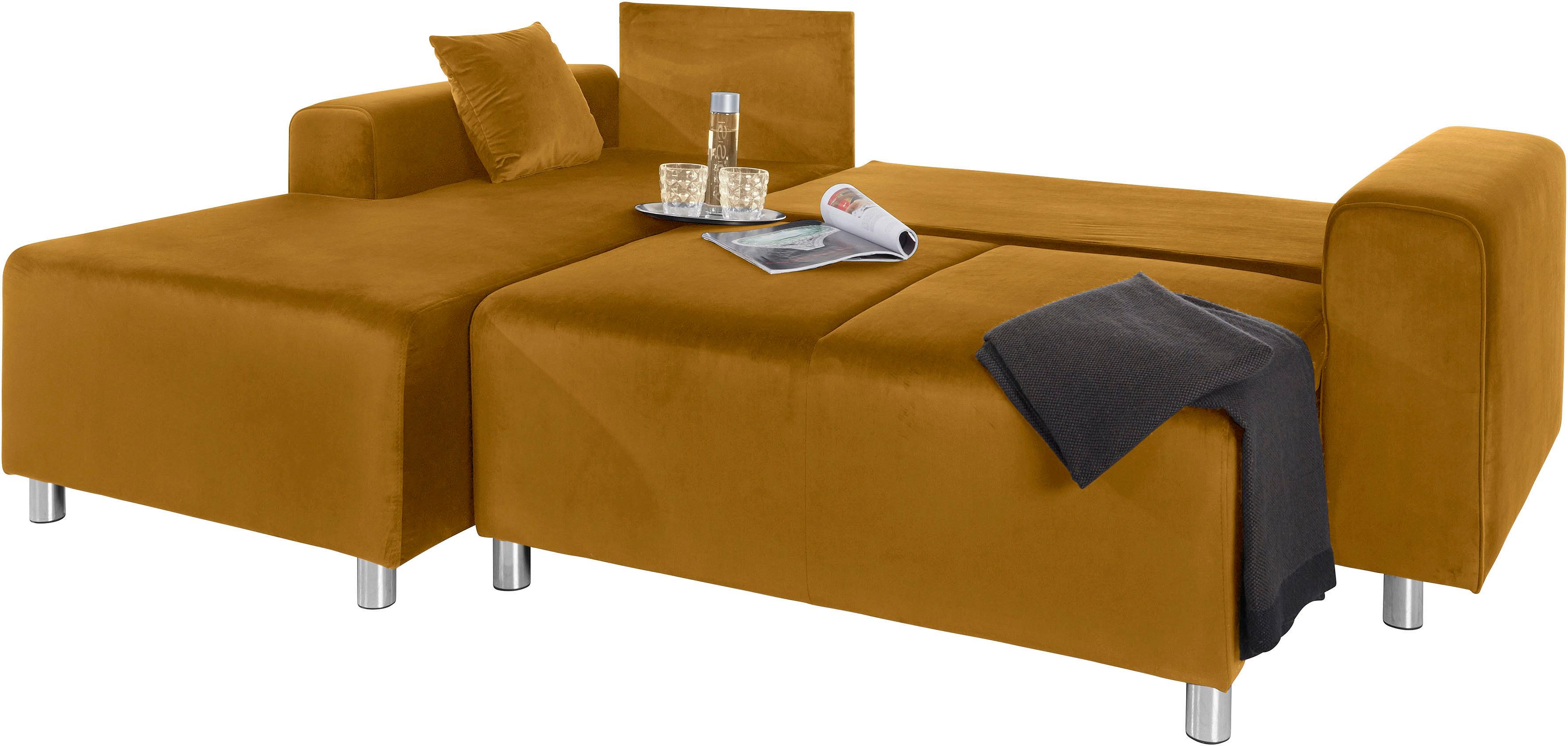 Thumbnail - Home affaire Ecksofa "Györ", L-Form, wahlweise mit Bettfunktion und Bettkasten incl. 2 Zierkissen