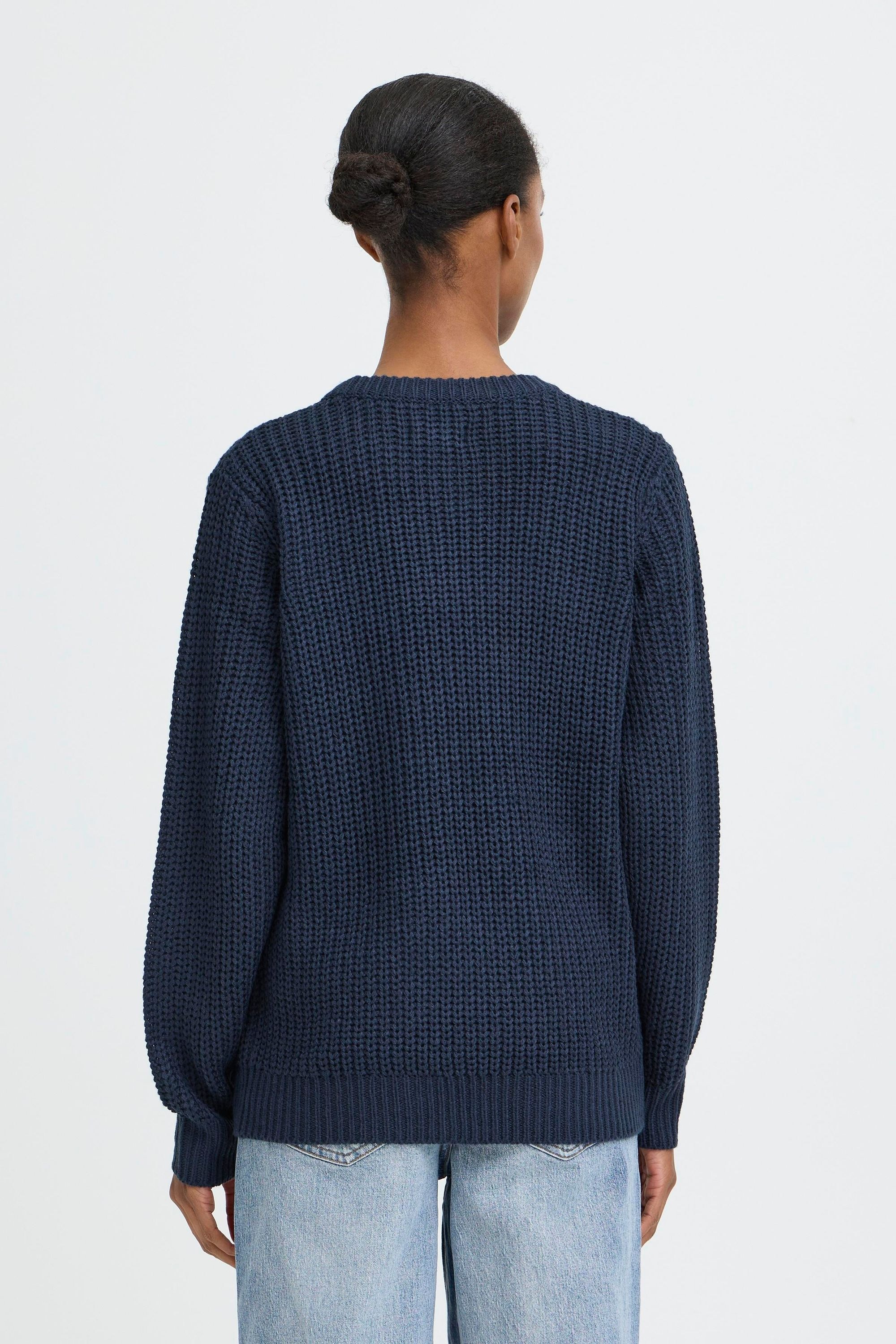 OXMO Strickfleece-Pullover »Strickpullover OXEDNA ONECK«