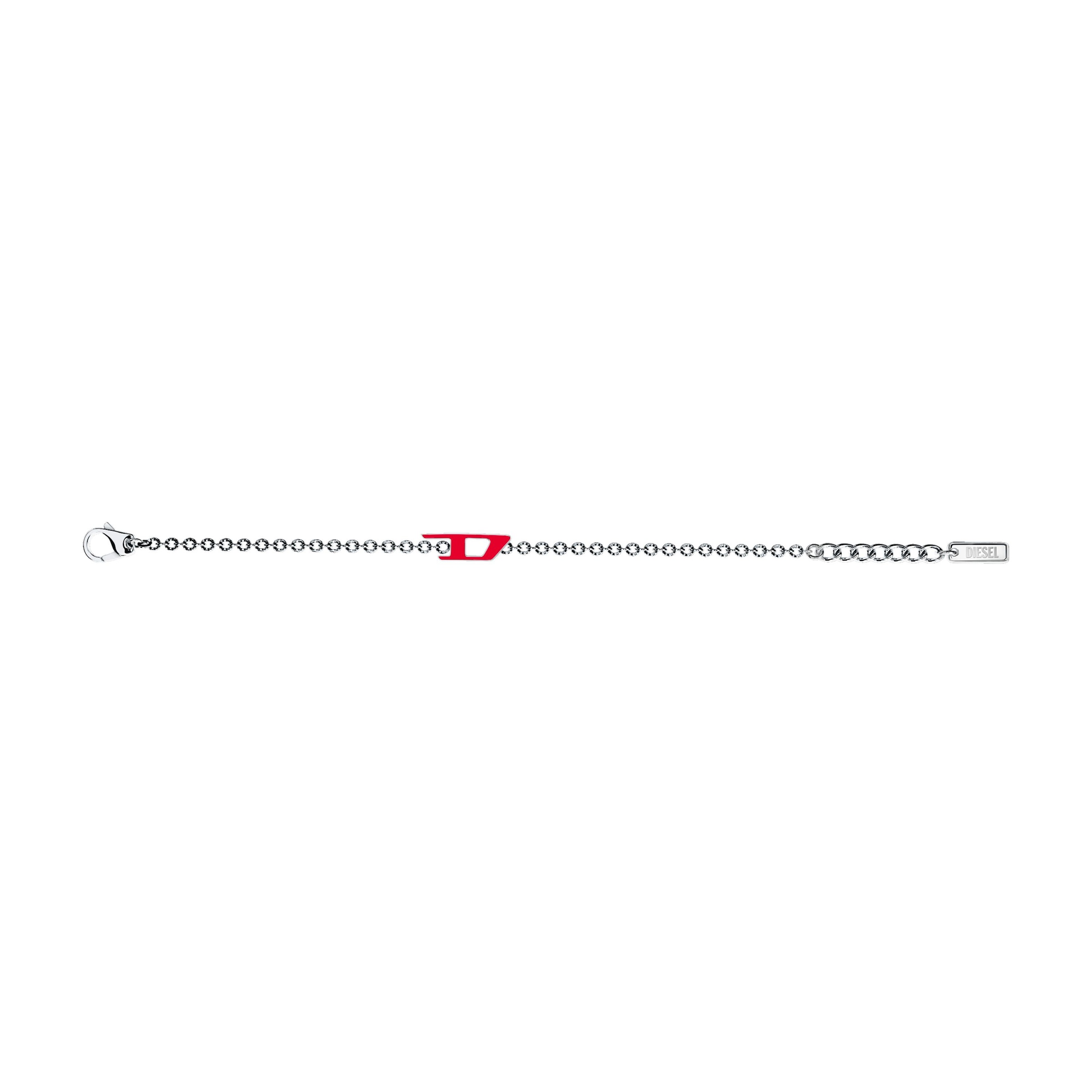 Diesel Armband »Schmuck Geschenk Edelstahl Armschmuck Armkette D Logo« Emaille
